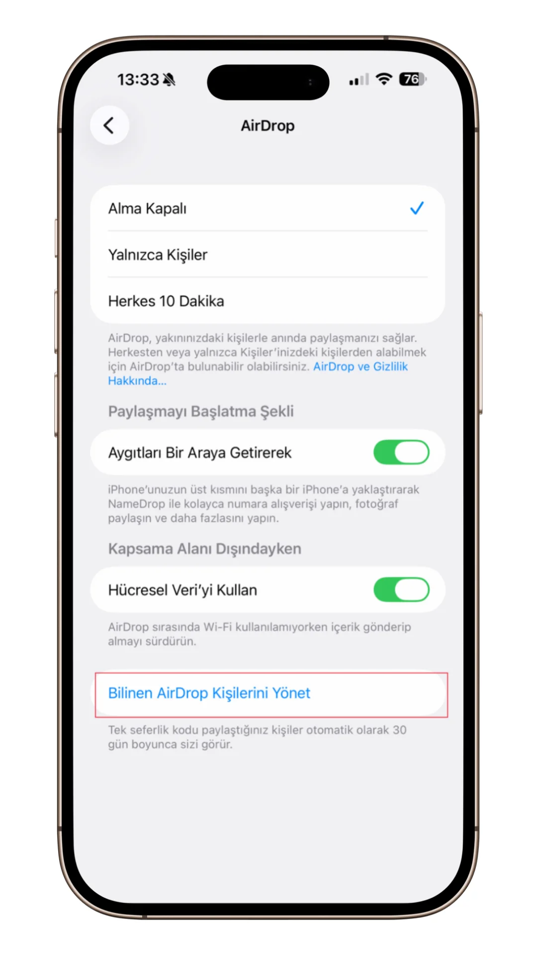 airdrop kişileri yönetme airdrop kişileri yönetme