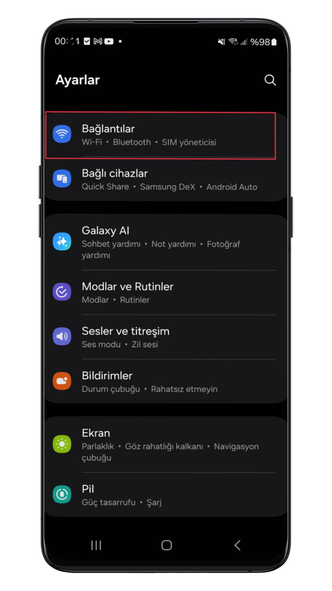samsung wifi eşitlemesi