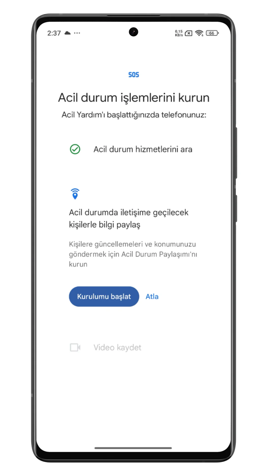 xiaomi acil durum