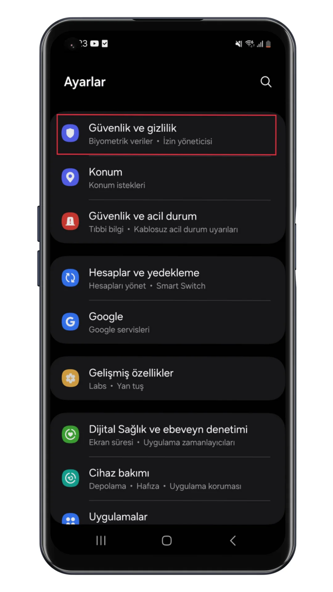 samsung bilinmeyen uygulamaları yükle