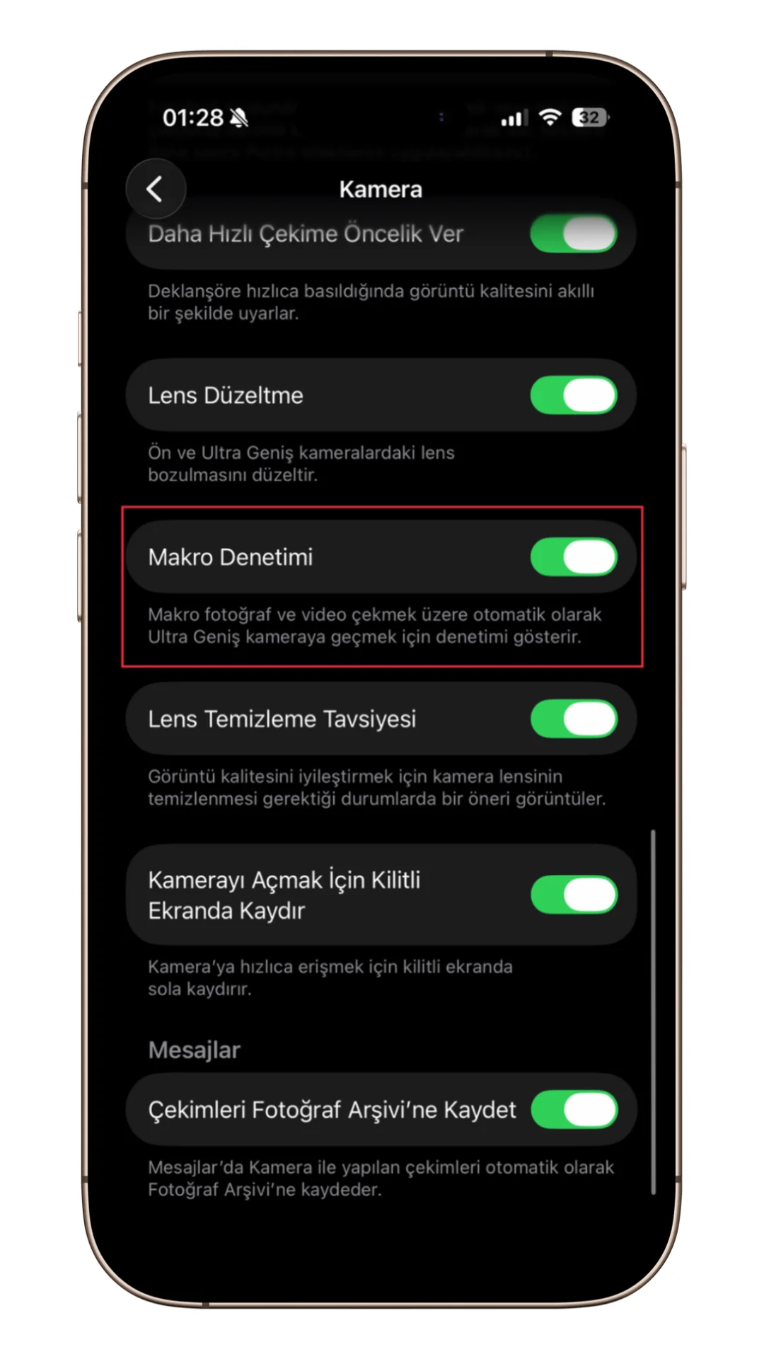 iphone makro modu kapatma iphone makro modu kapatma