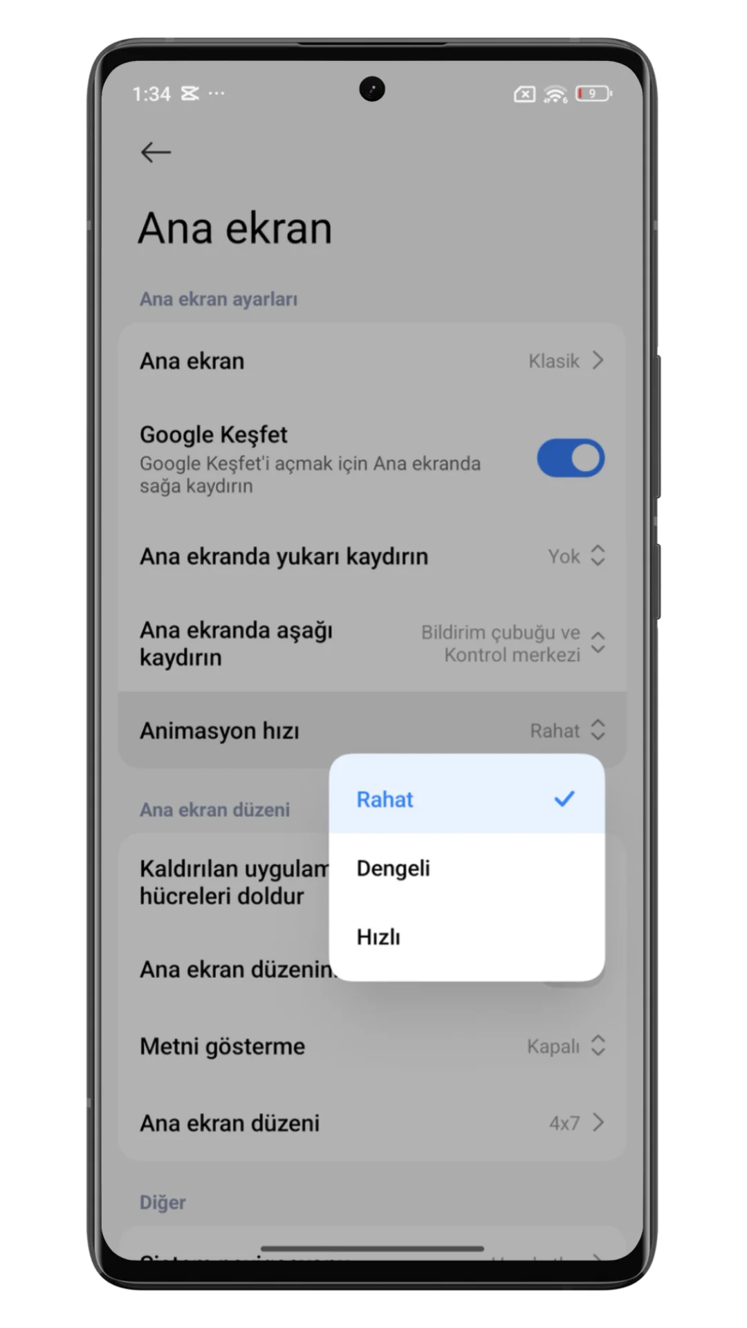 xiaomi animasyon hızı