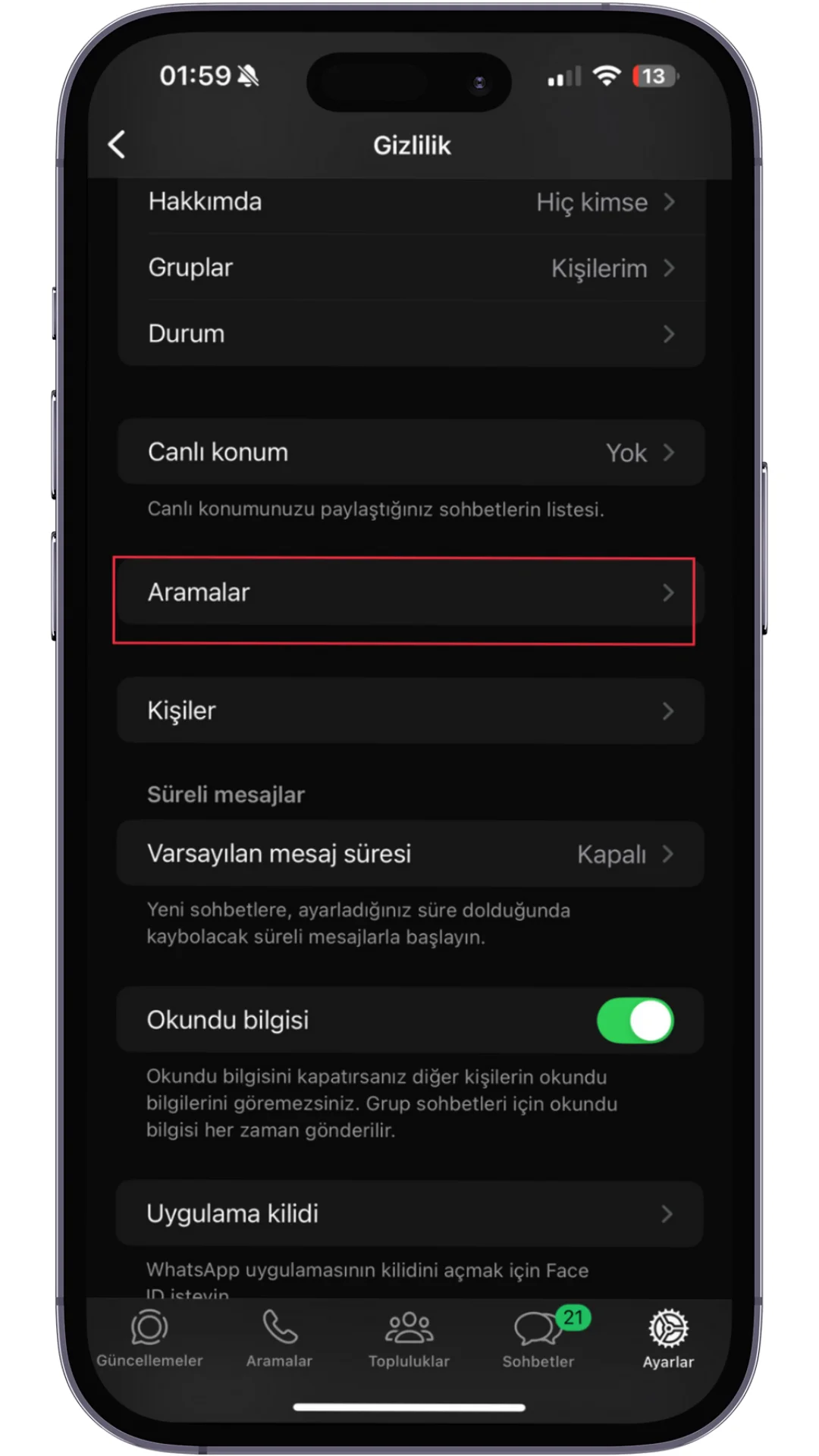 whatsapp bilinmeyen numaraları sessize alma