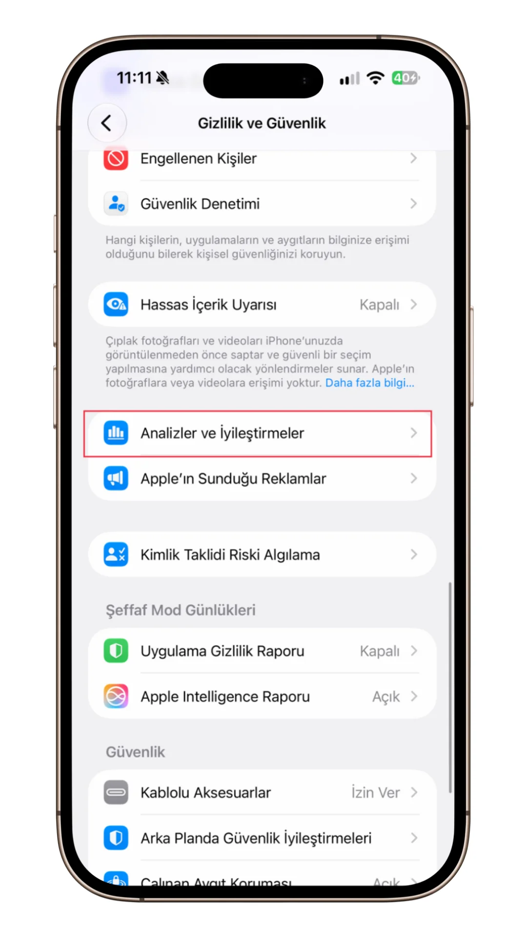 iPhone Analiz ve İyileştirmeler Nasıl Kapatılır iPhone Analiz ve İyileştirmeler Nasıl Kapatılır