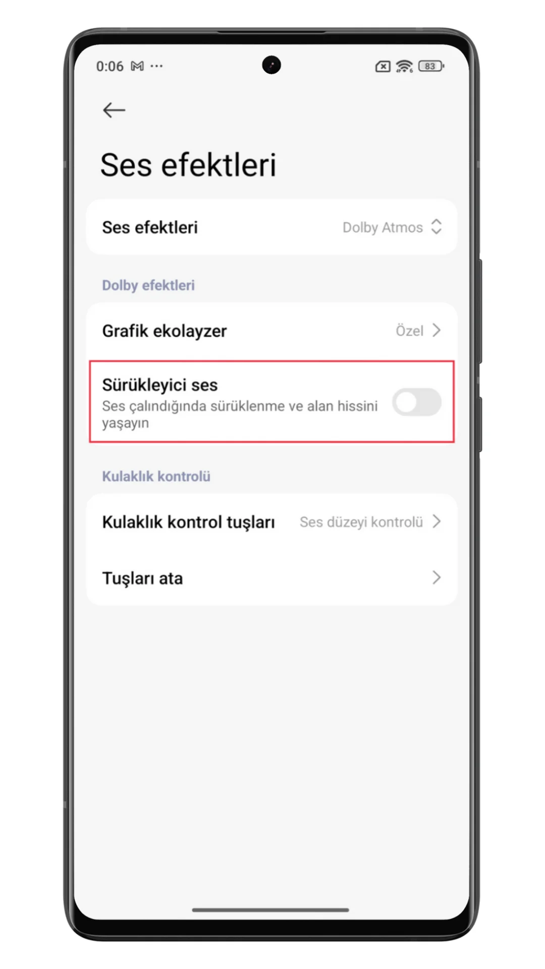 xiaomi sürükleyici ses