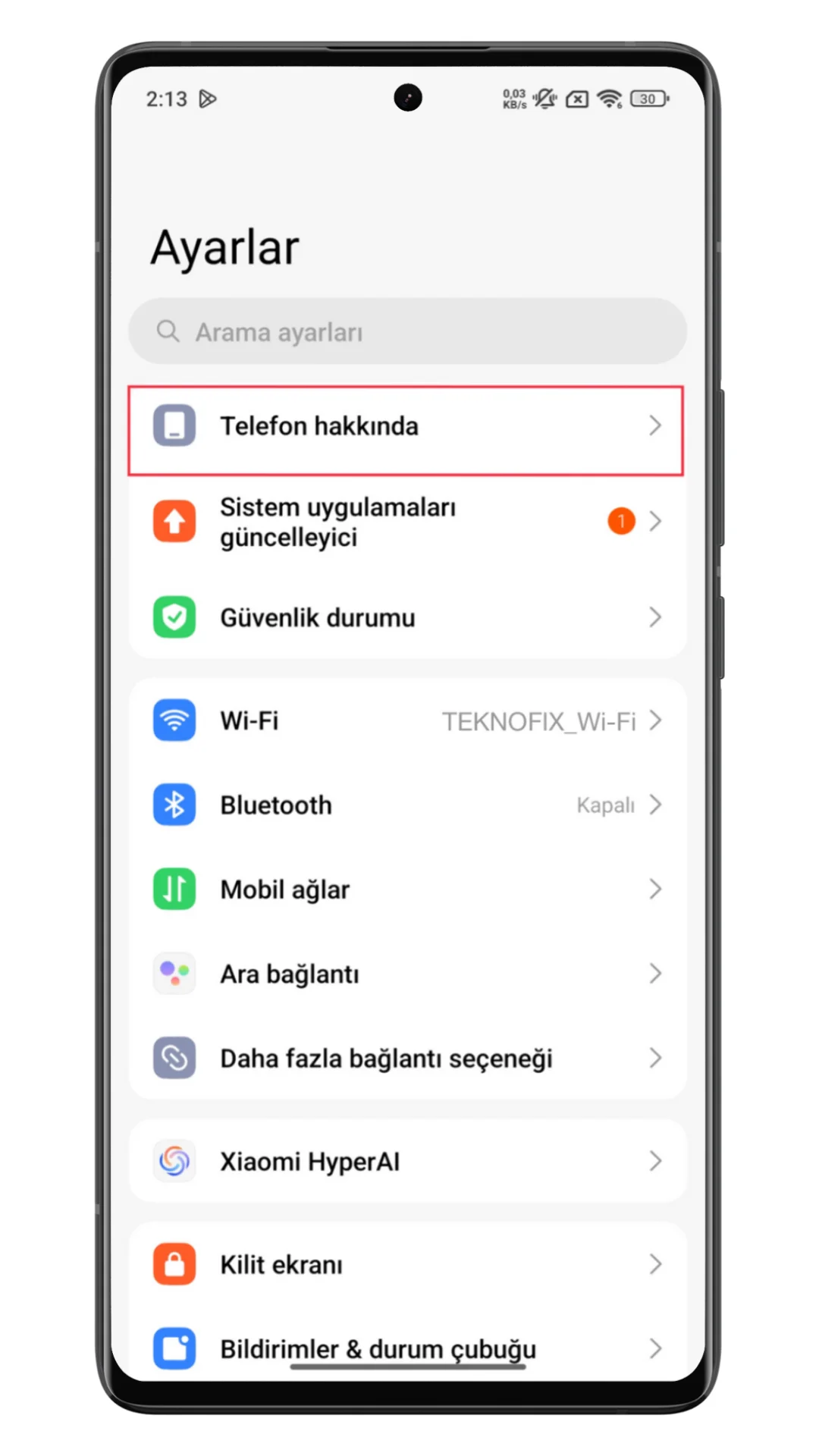 xiaomi cihaz adı değiştirme
