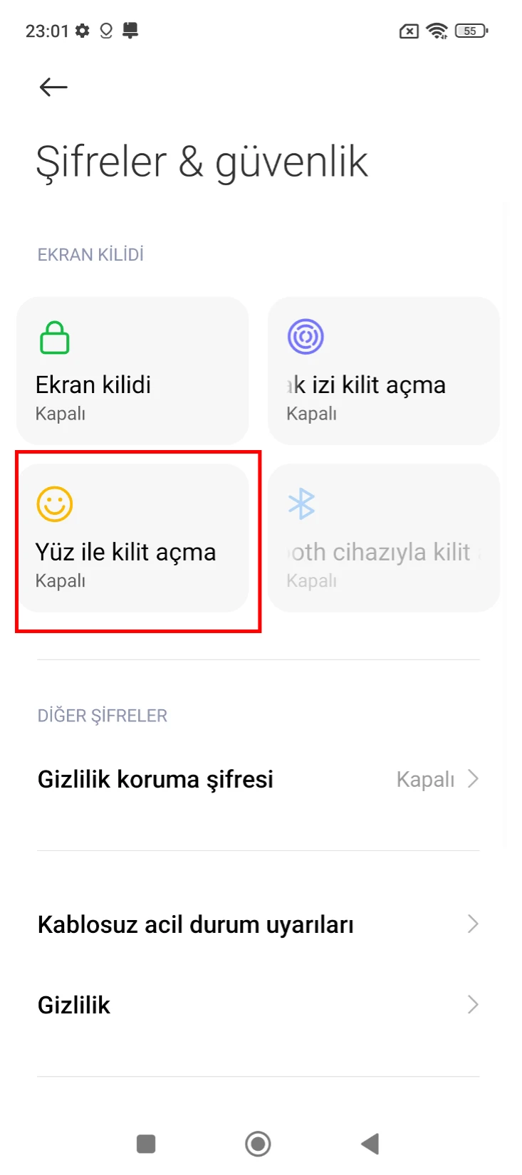 xiaomi yüz tanıma