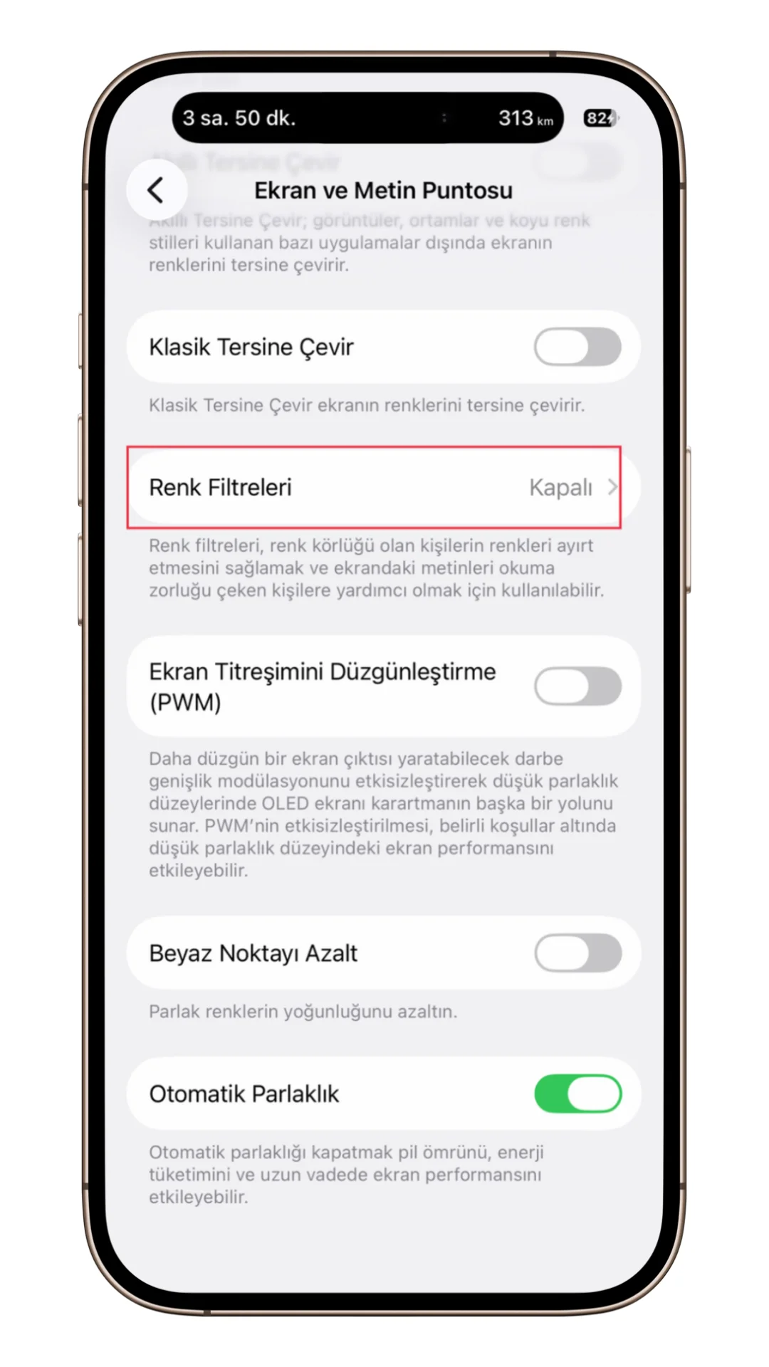 renk filtreleri