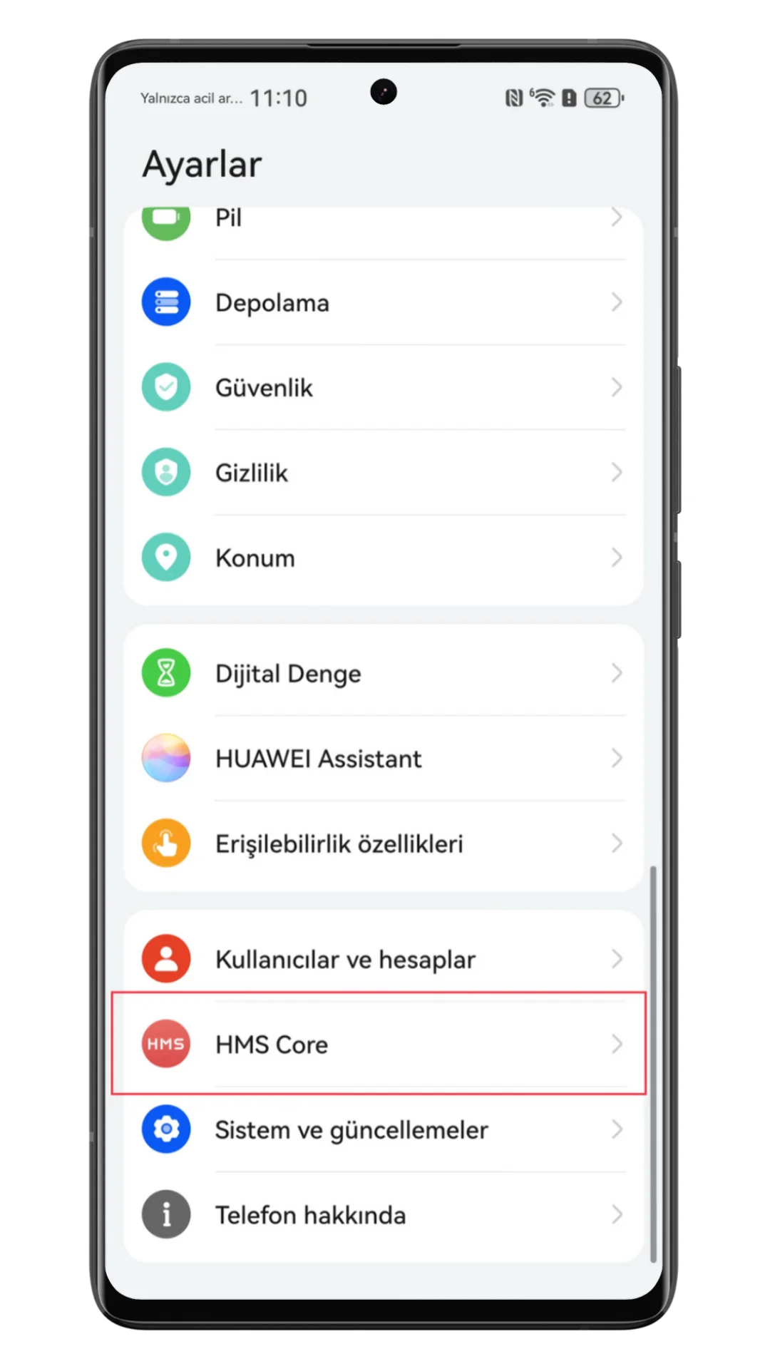 huawei reklam kimliği sıfırlama