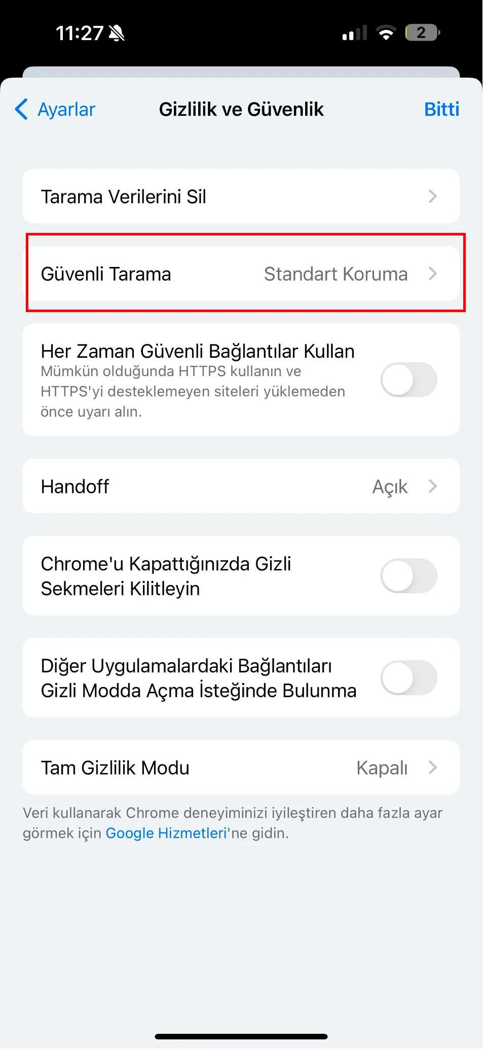 tarayıcı güvenliği