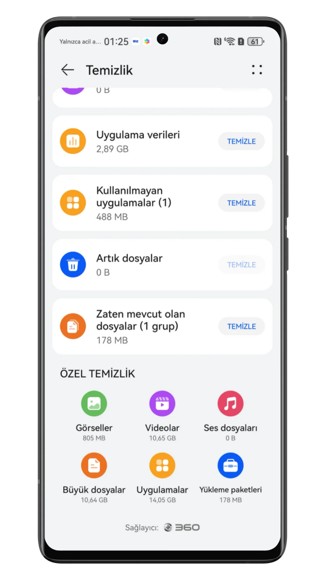 huawei hafıza temizleme