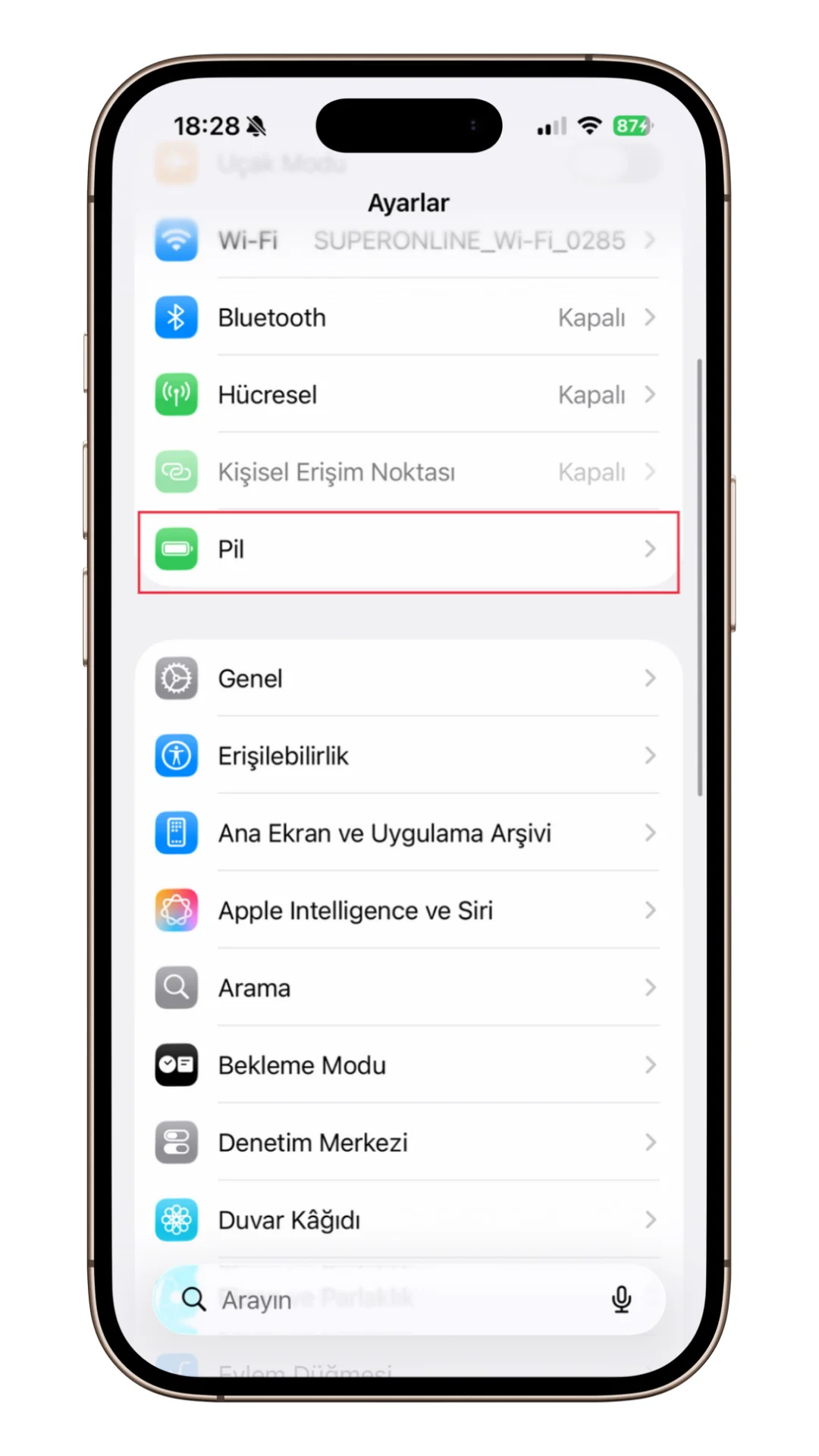 iphone şarj etme detayları