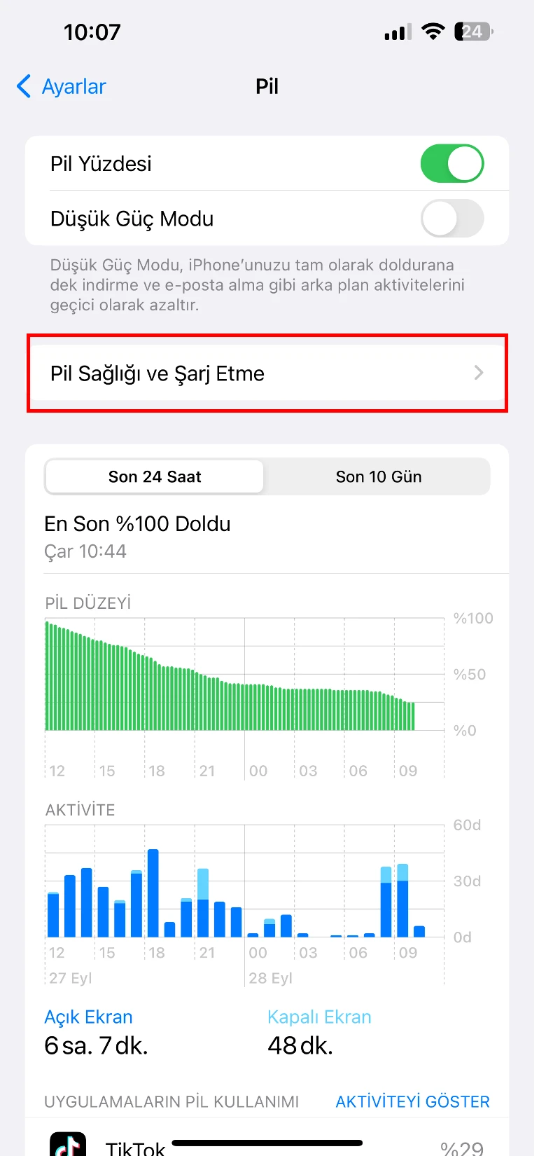 iphone pil sağlığı