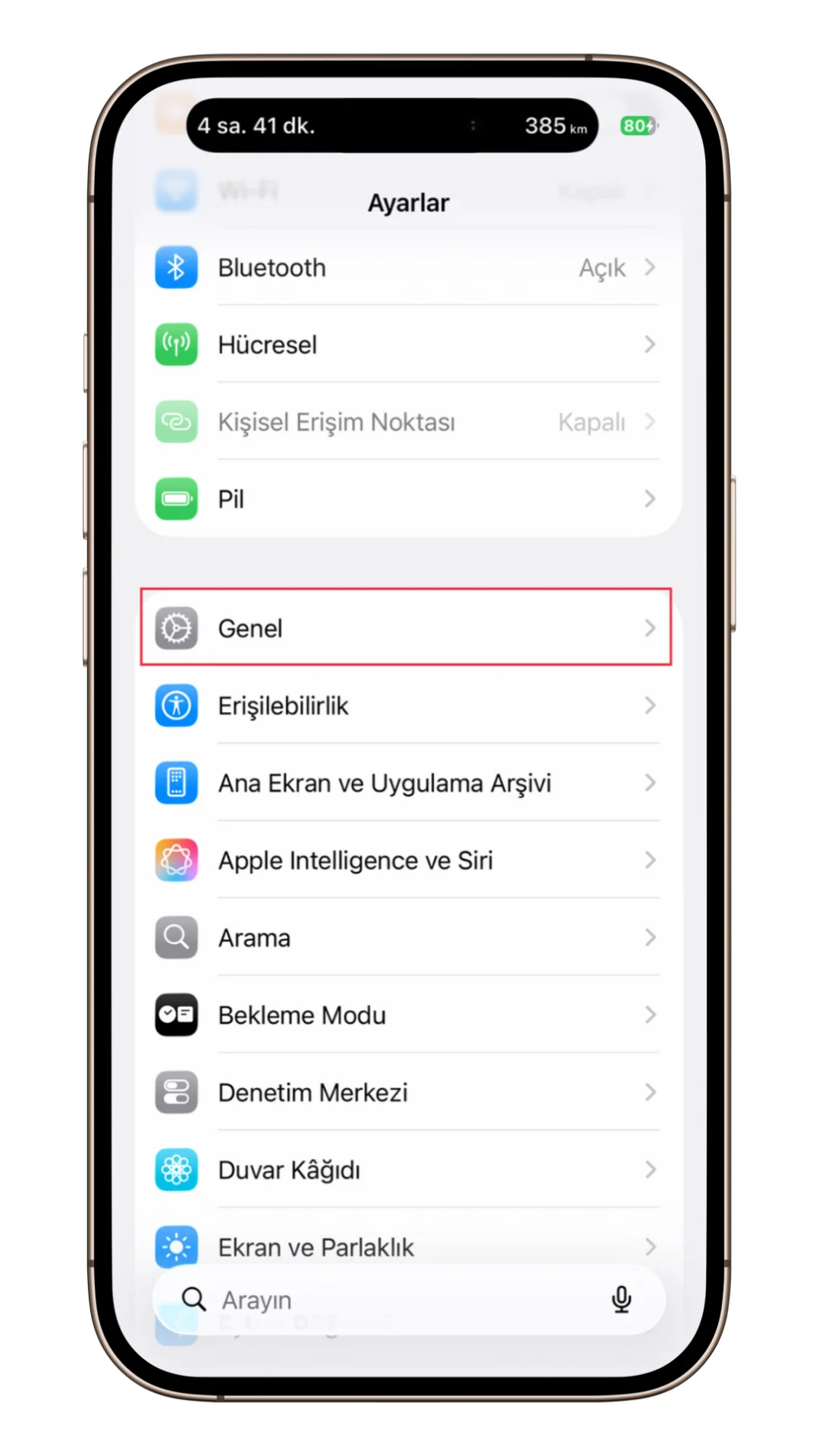 iphone klavye ekleme