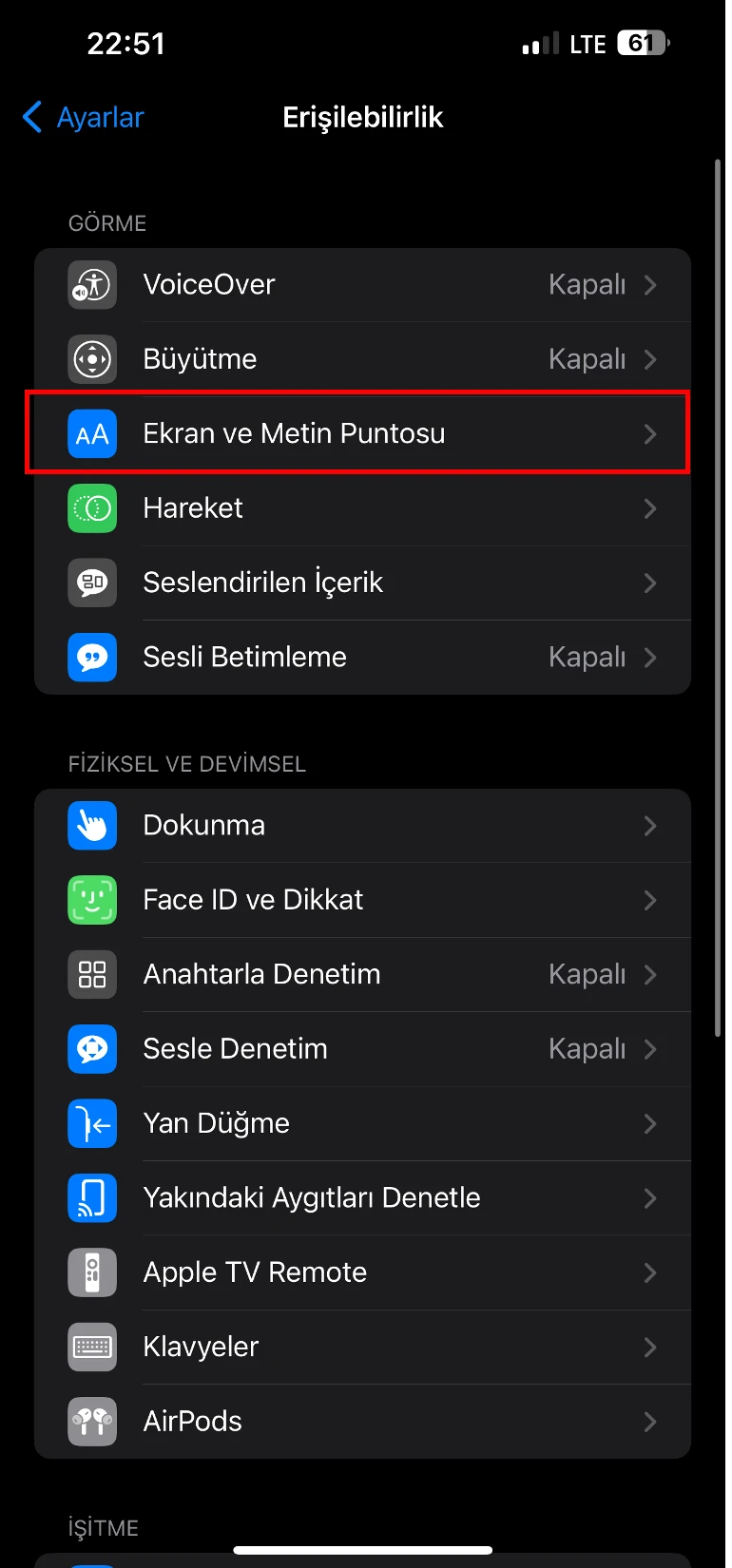 iphone açık kapalı etiketi