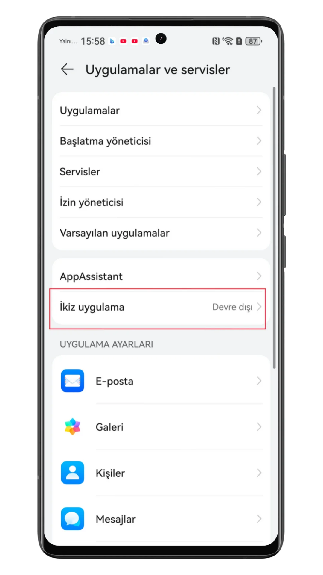 huawei ikiz uygulama