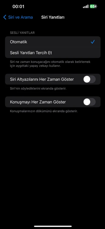 iPhone'da Siri Sesi Değiştirme