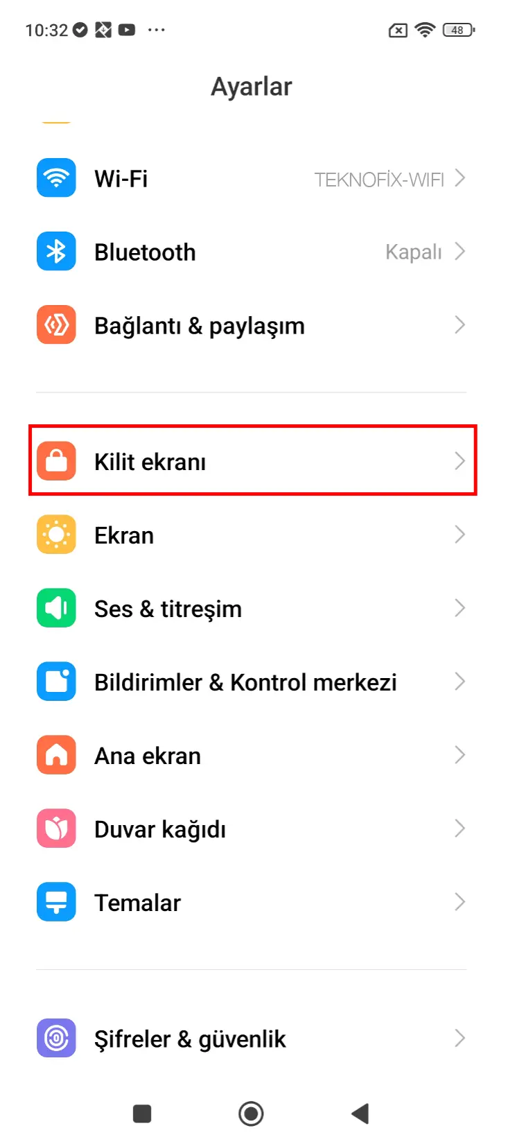 xiaomi kısa yolları