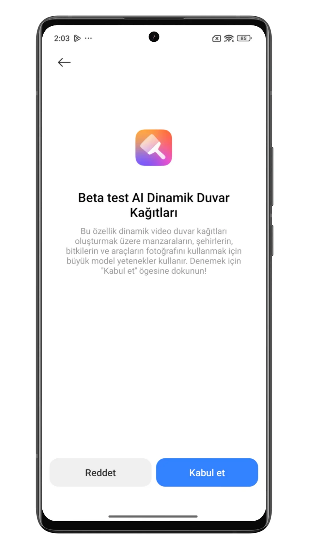 xiaomi yapay zeka ile duvar kağıdı yapma