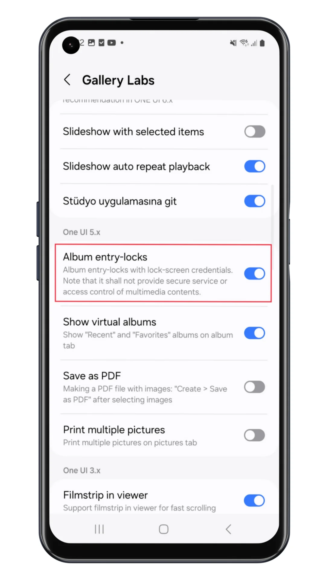 samsung fotoğraf video gizleme