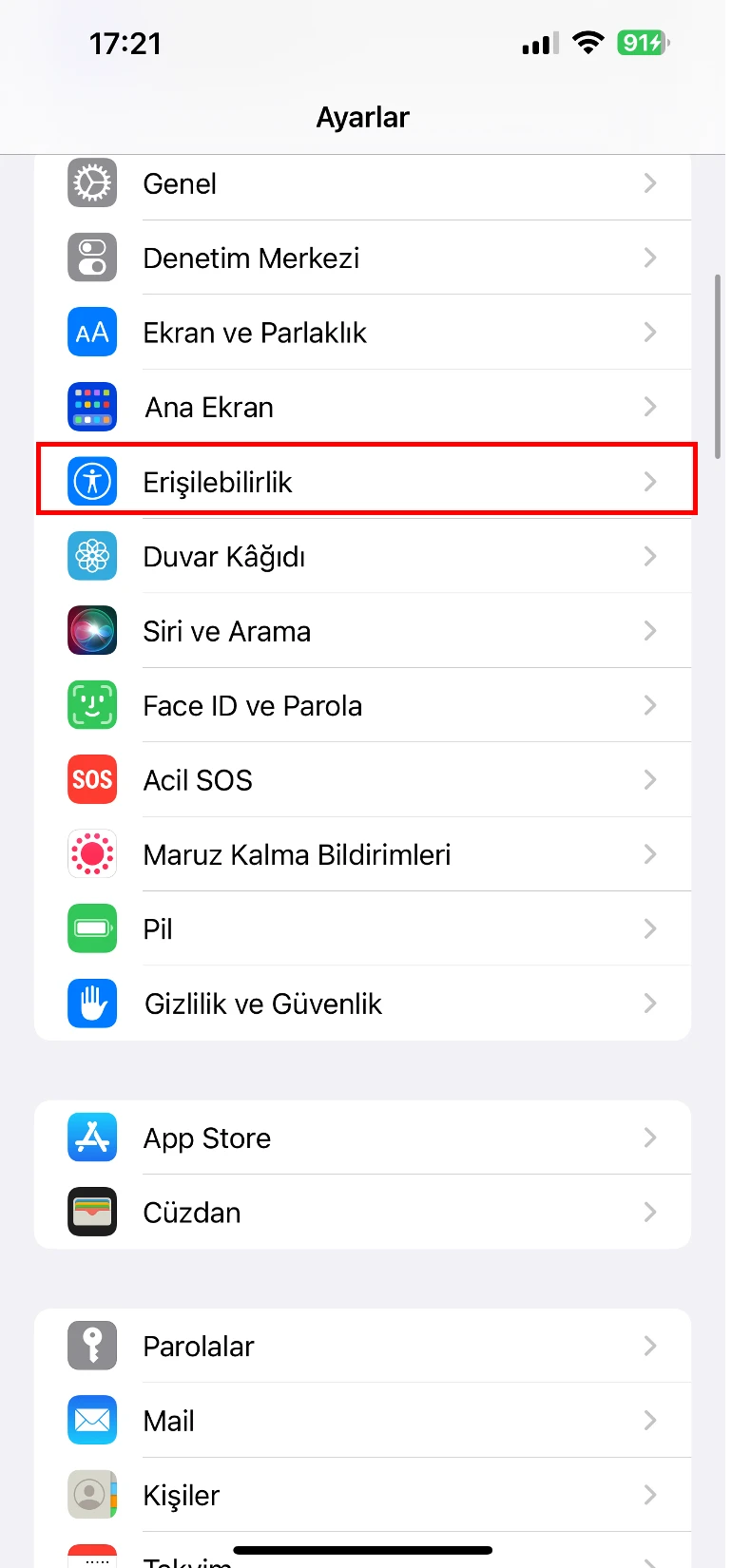 iphone ekran kayması