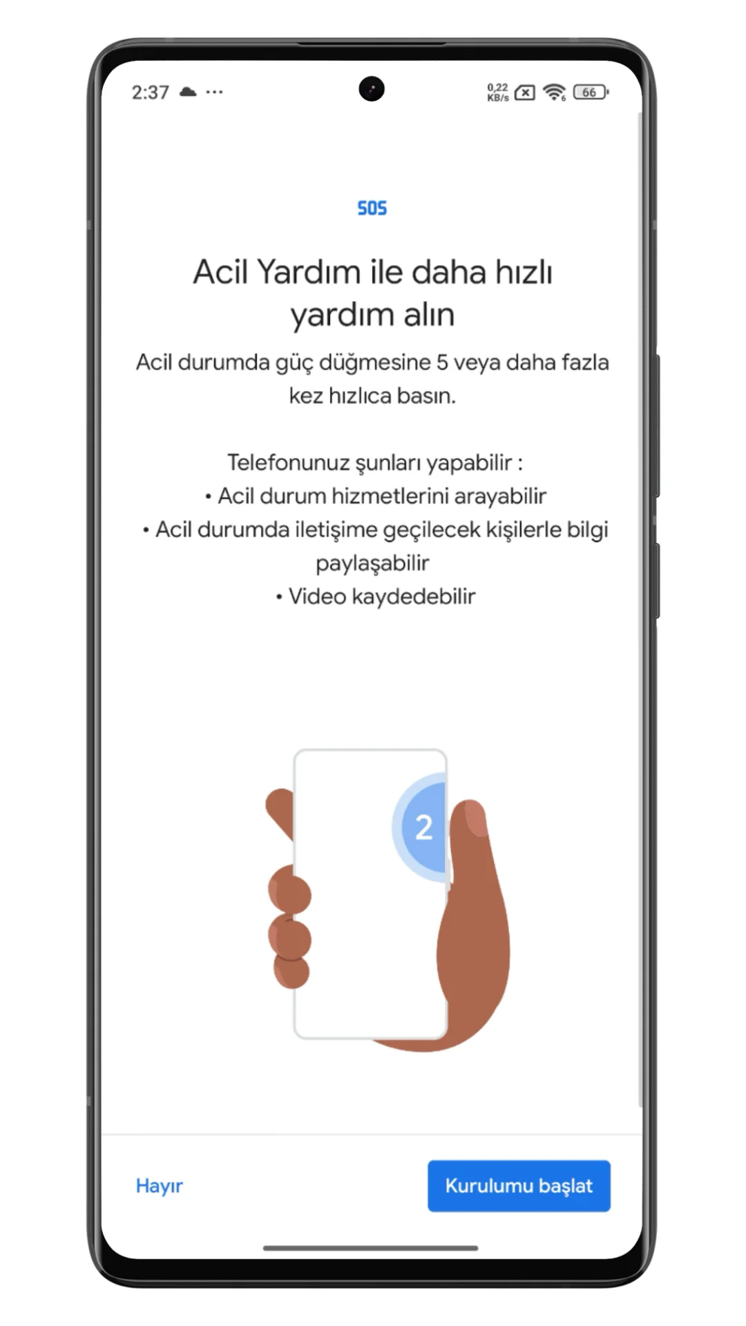 xiaomi acil durum