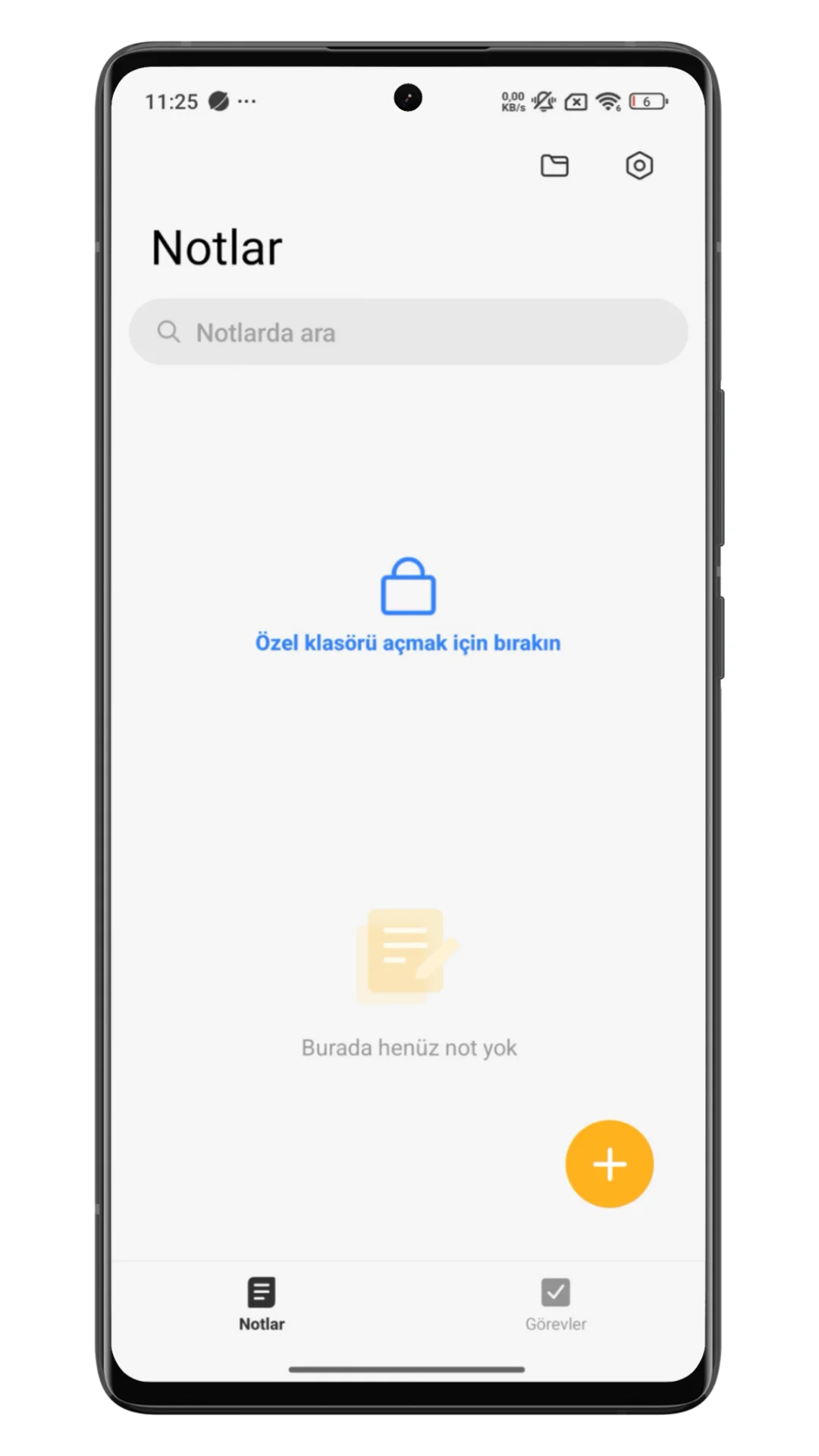 notları gizleme
