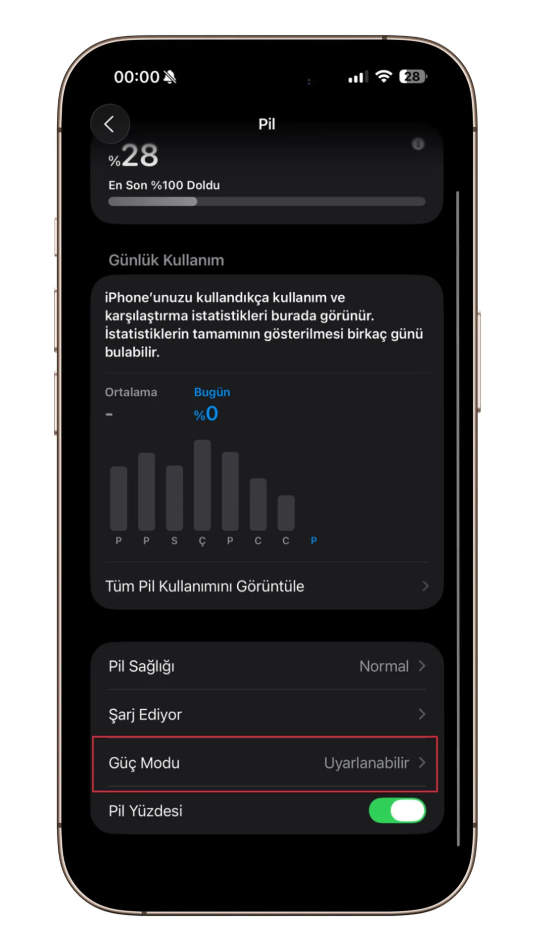 uyarlanabilir güç modu