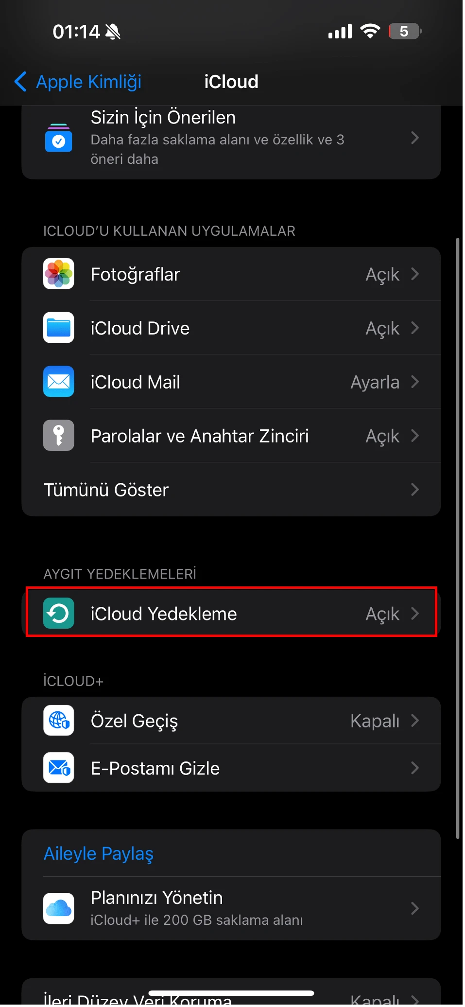 kapalı kalacak telefon