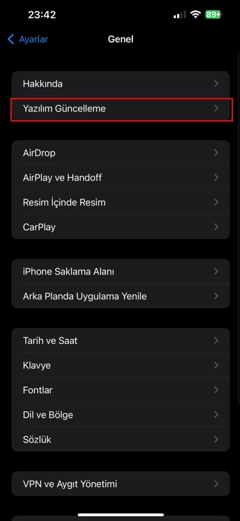 iPhone ios Otomatik Güncellemeleri Kapatma