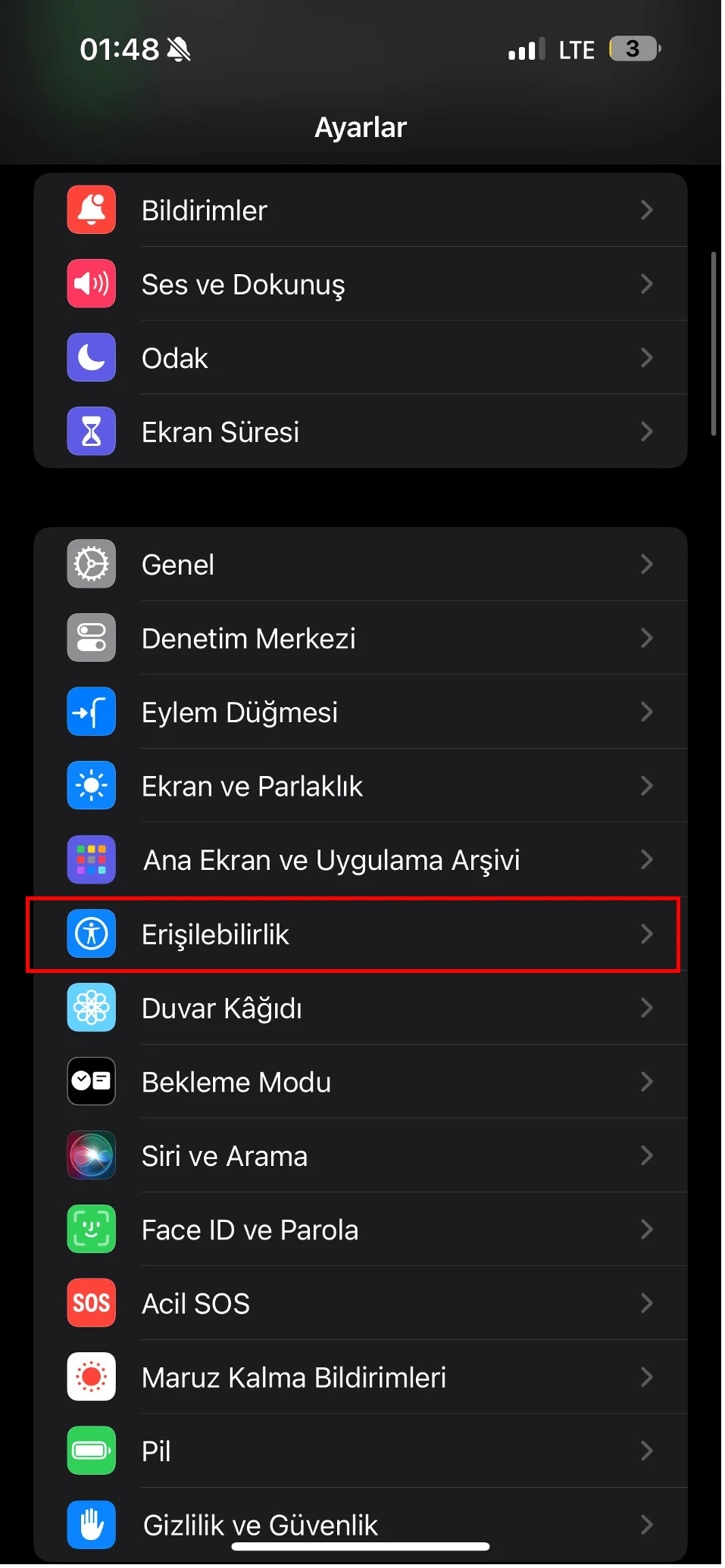 iphone titreşim kapatma