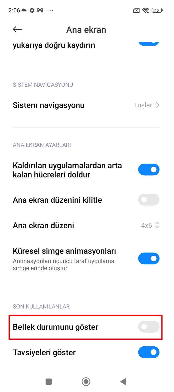 xiaomi kullanılan ram miktarı