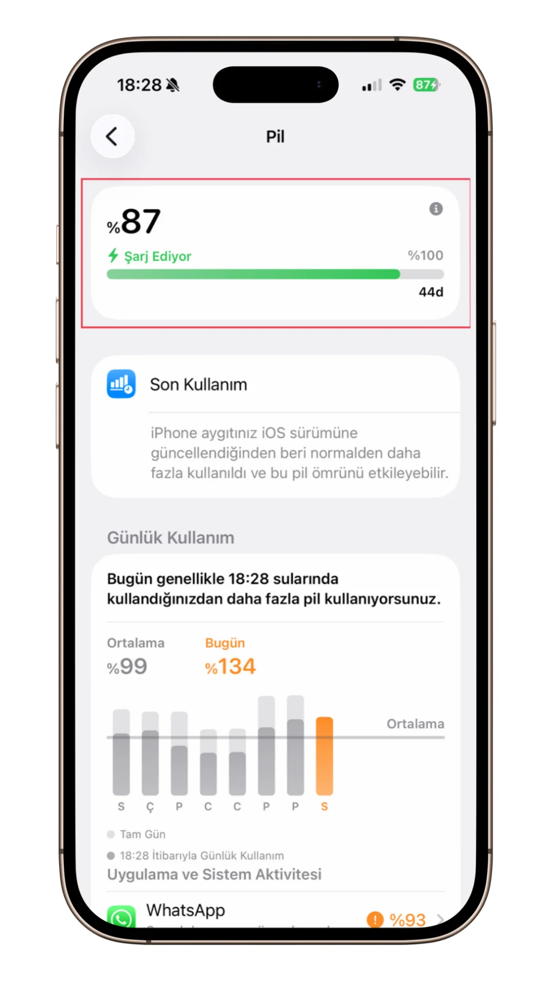 iphone şarj etme detayları