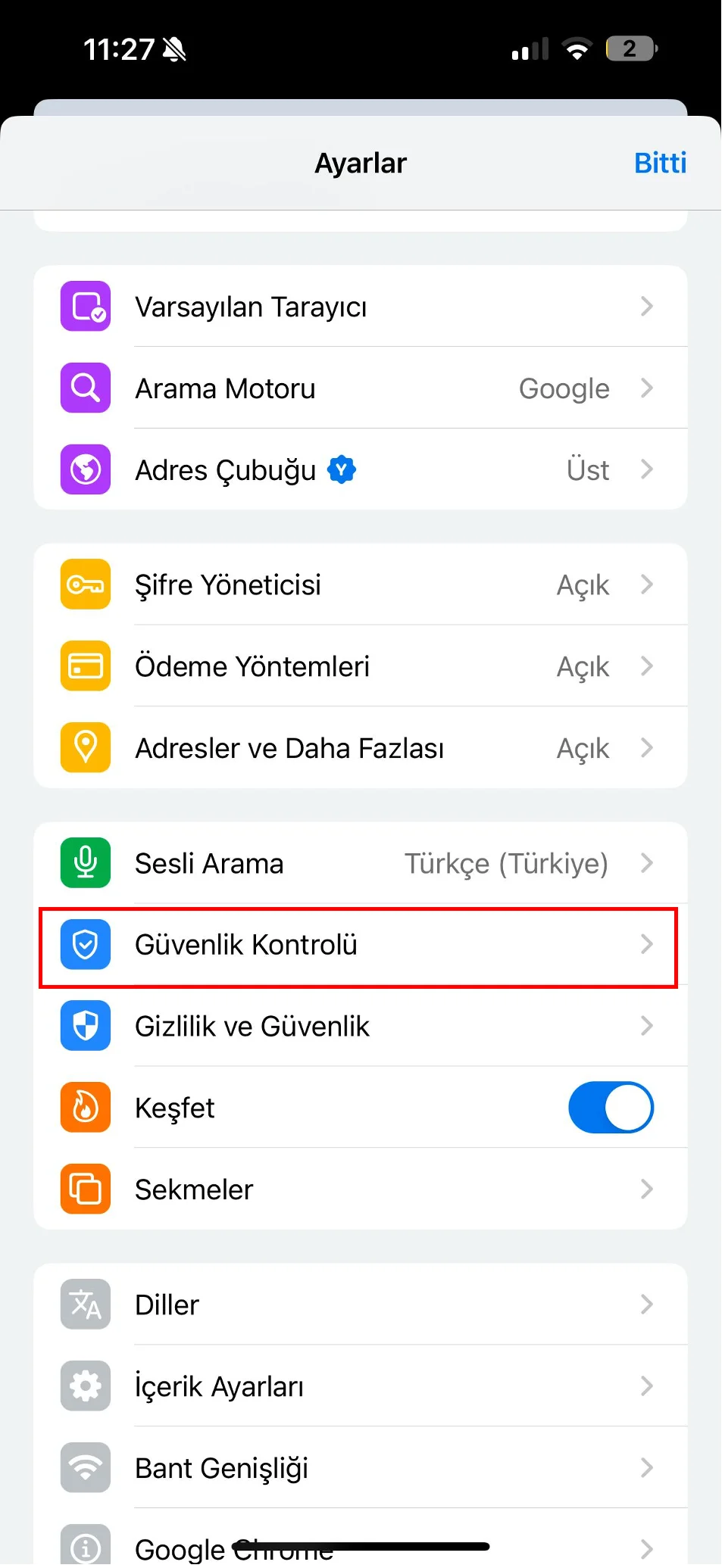 tarayıcı güvenliği