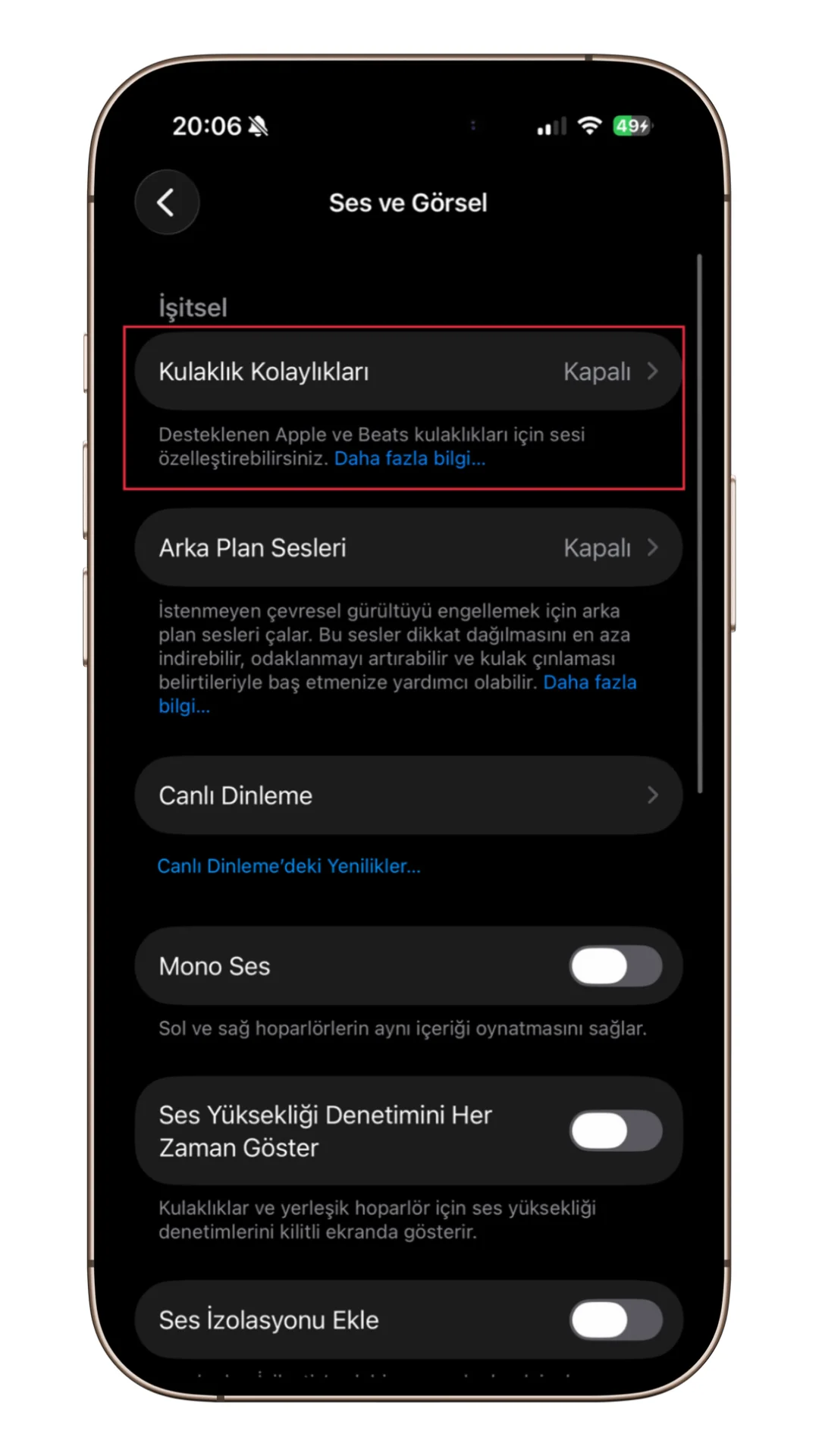 kulaklık kolaylıkları
