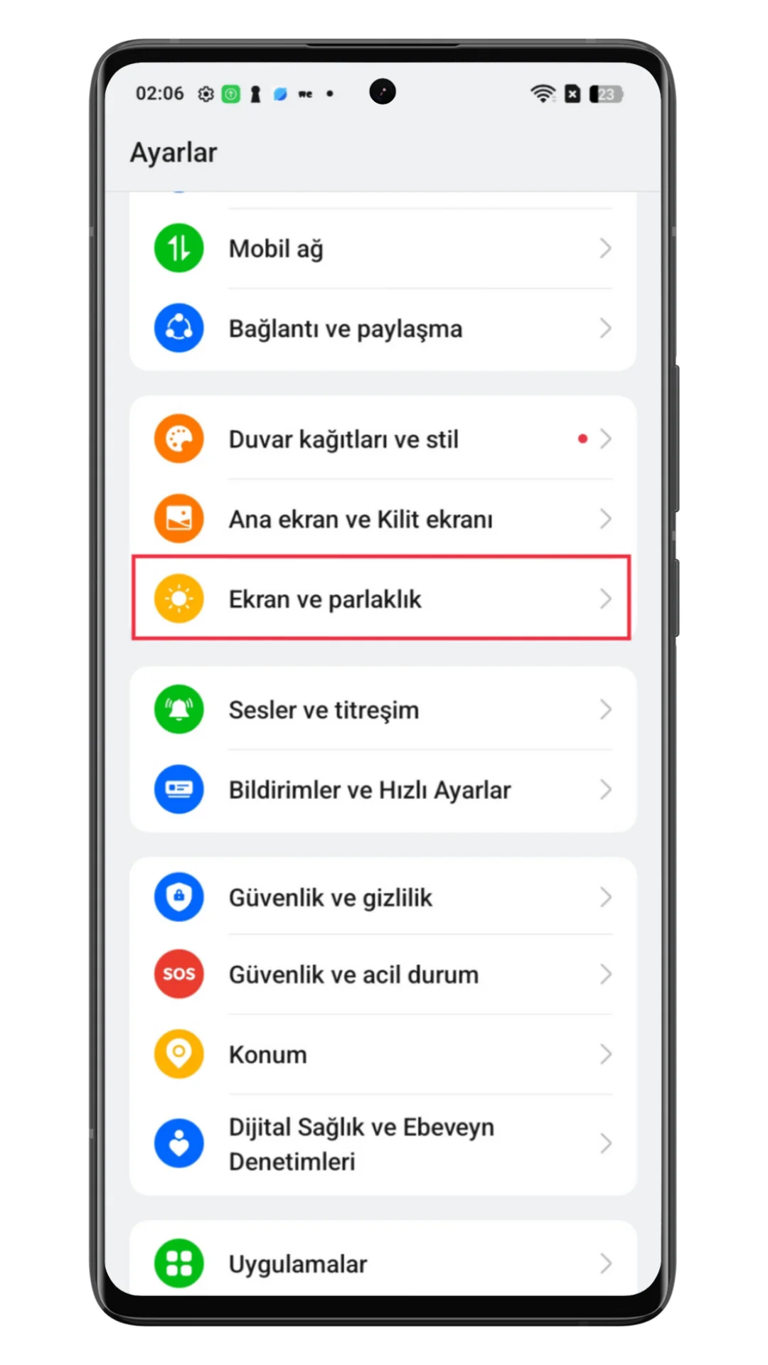 oppo ekran yenileme hızı