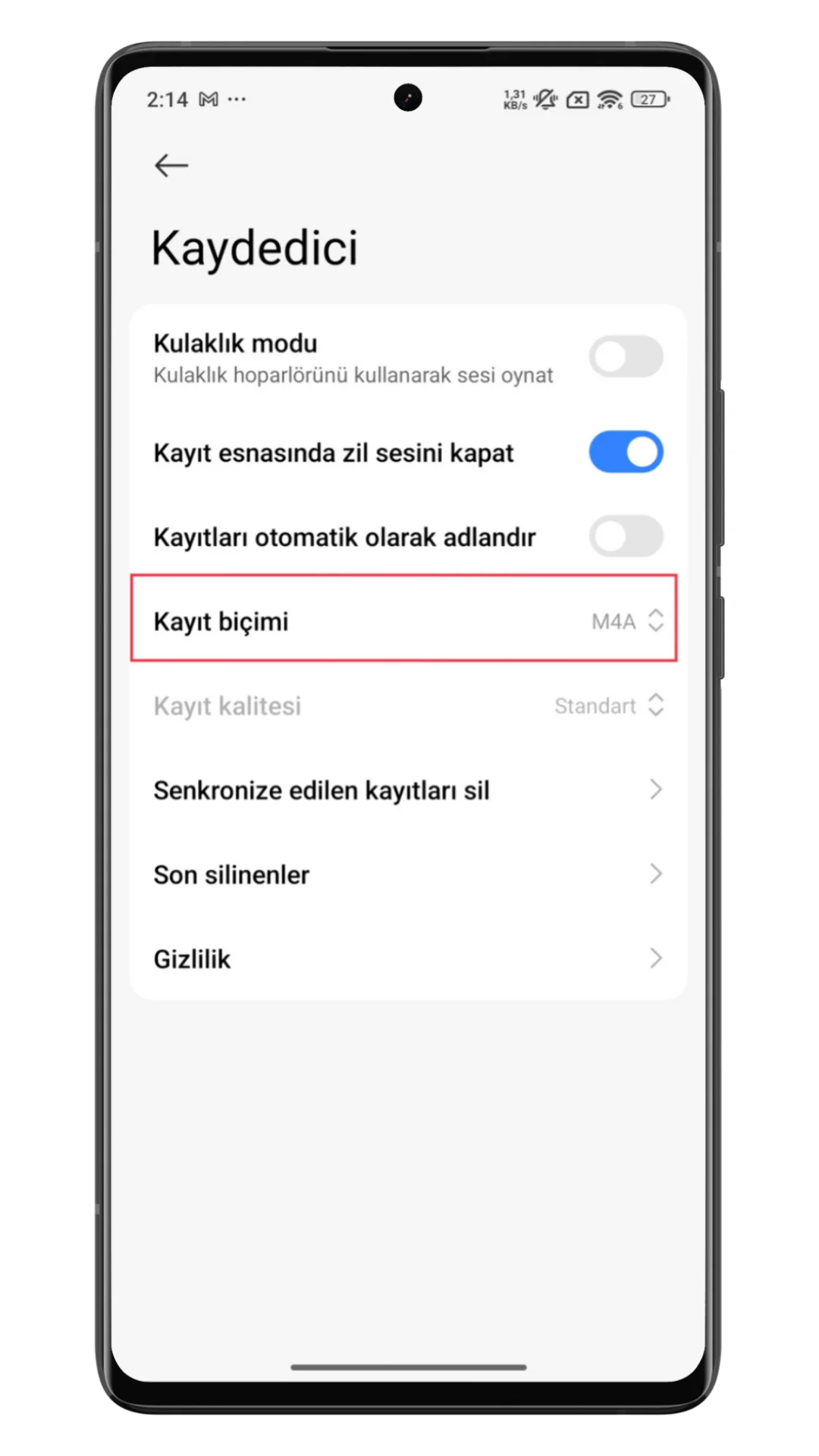 xiaomi ses kayıt kalitesi