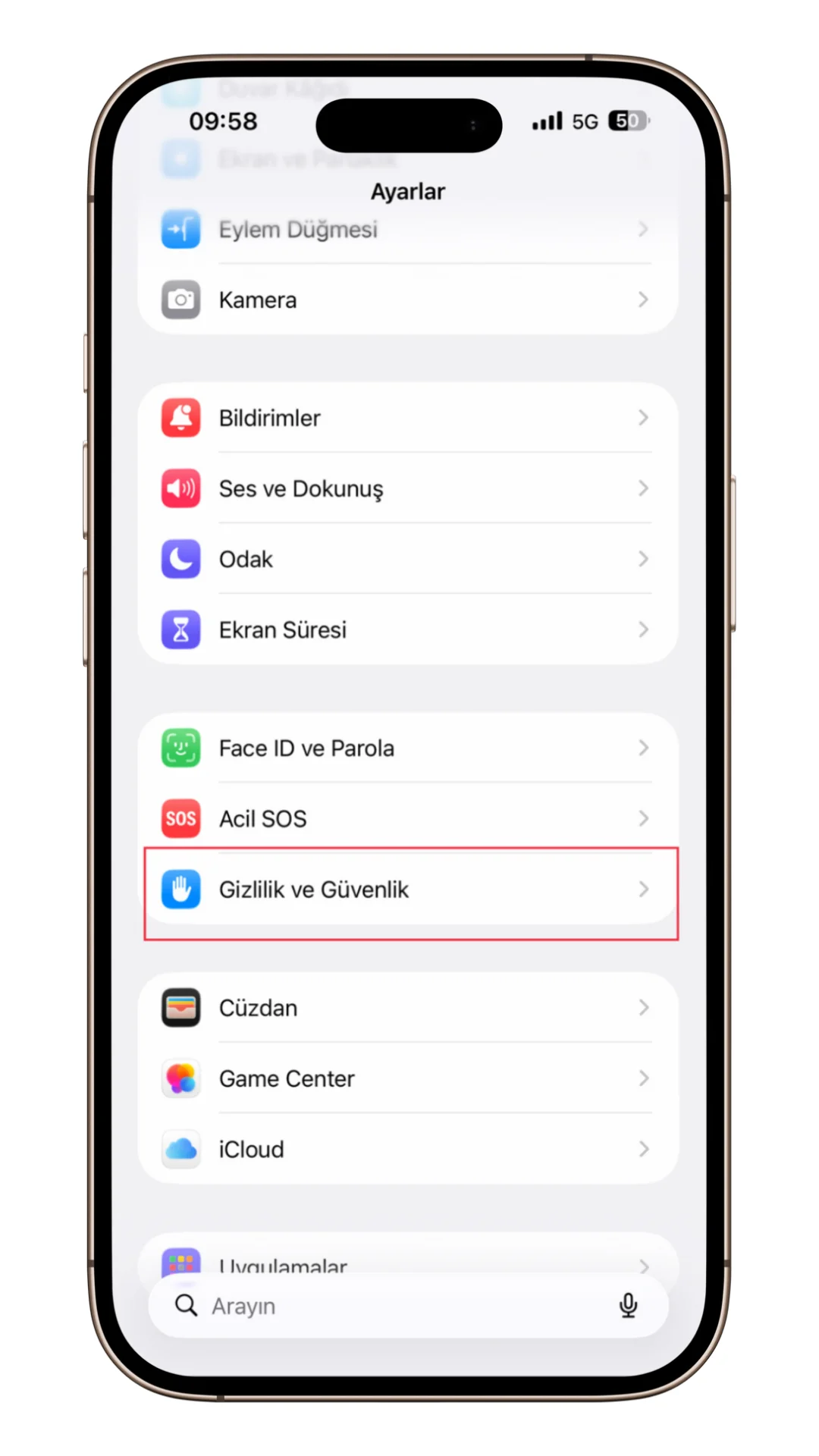 iphone güvenlik denetimi iphone güvenlik denetimi