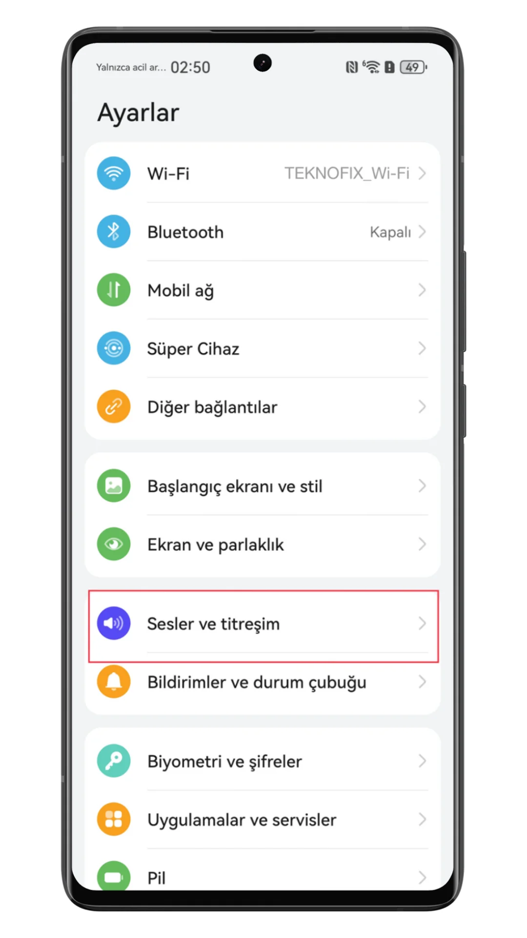 huawei çift sim farklı zil sesi