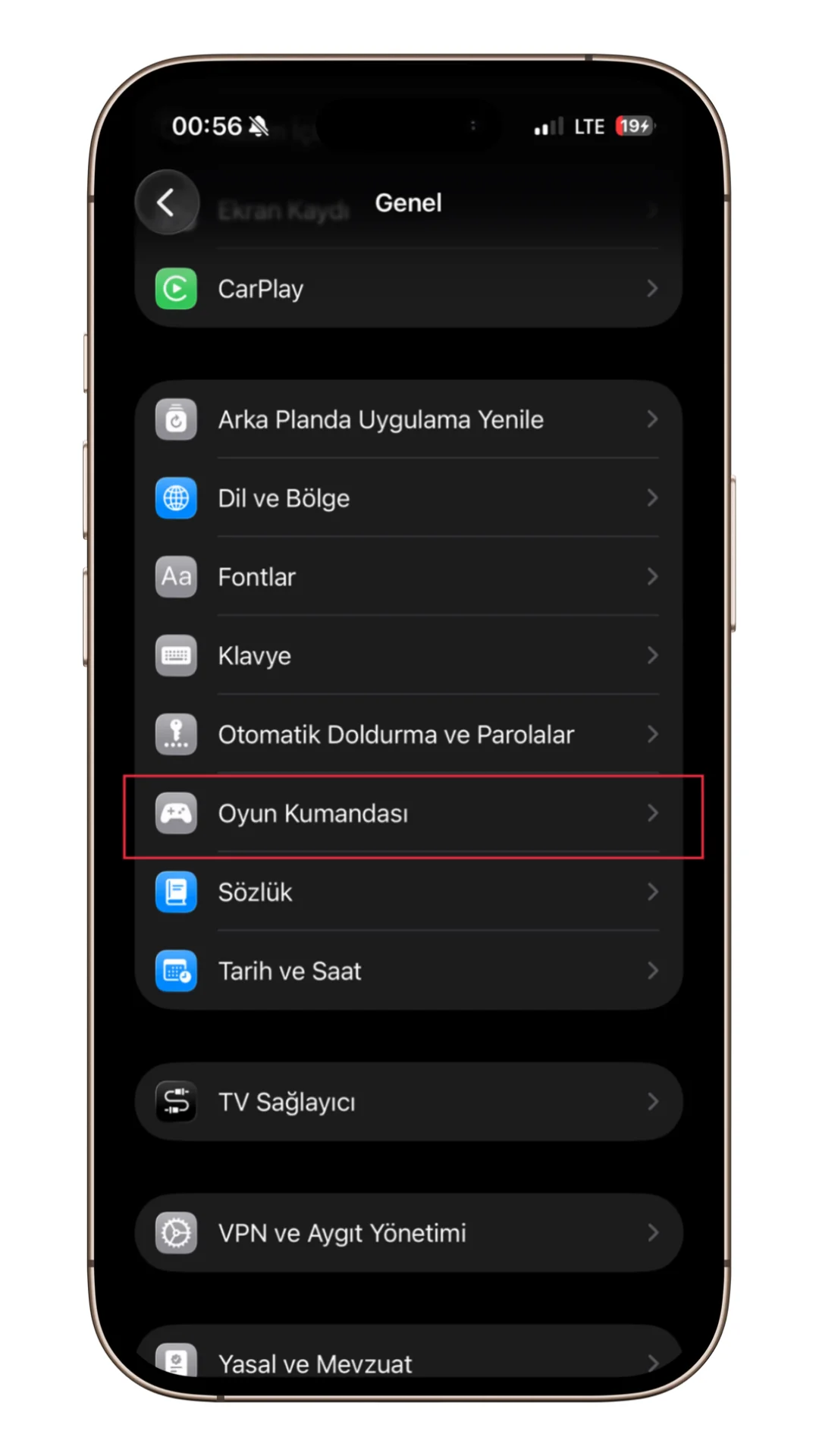 iphone oyun kumandası