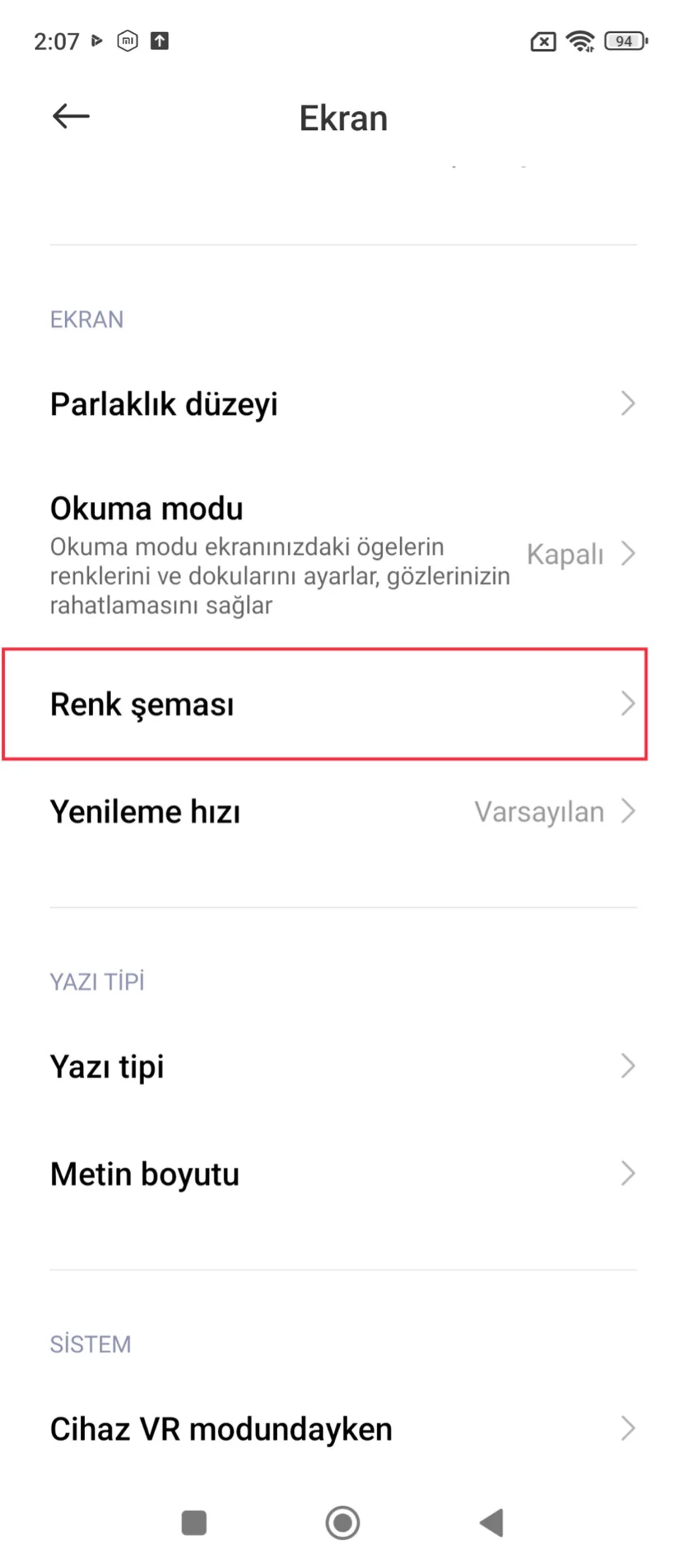 xiaomi ekran kalitesi arttırma