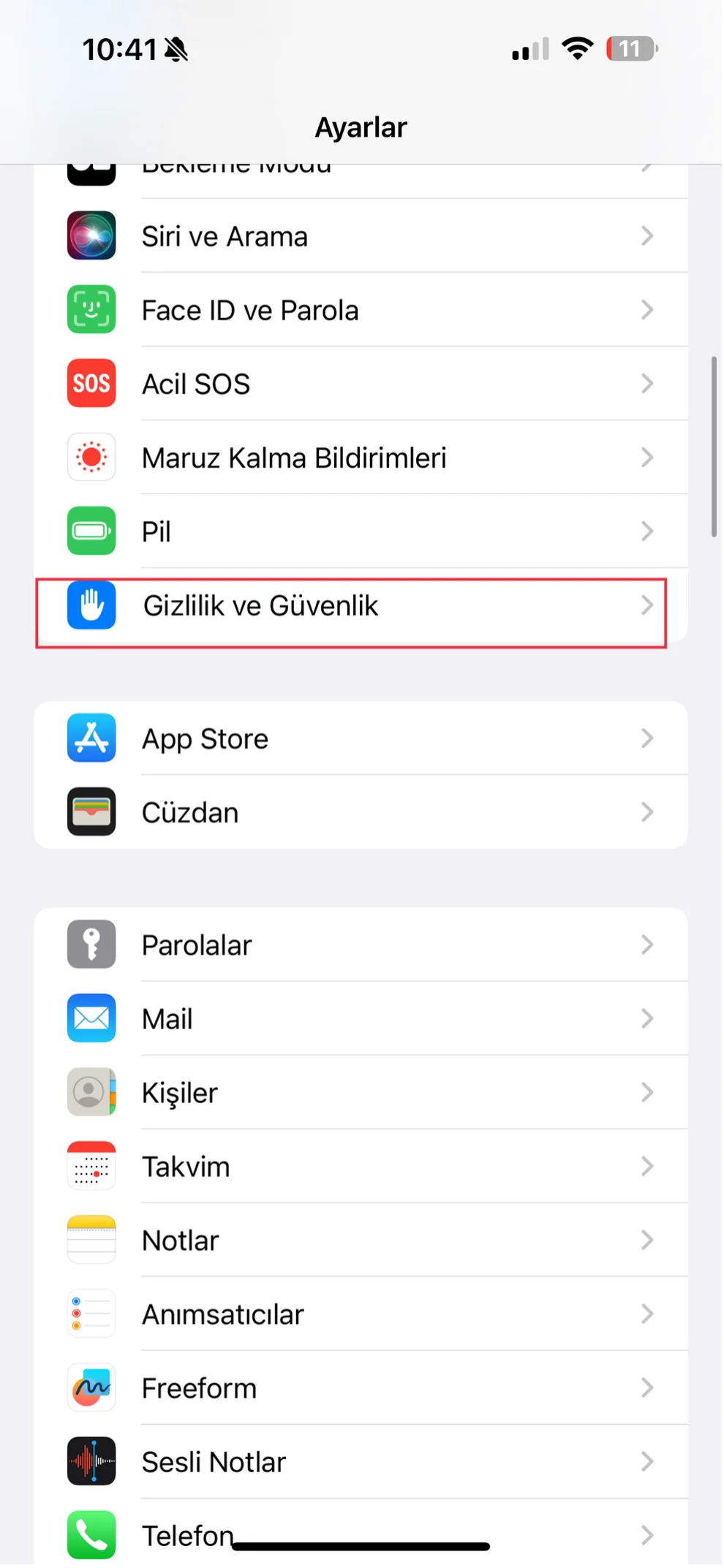 iphone kilit modu açma