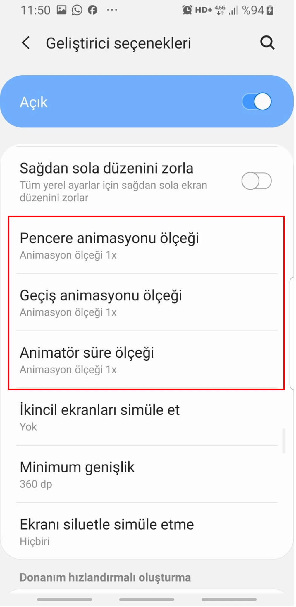 samsung animasyon geçişleri