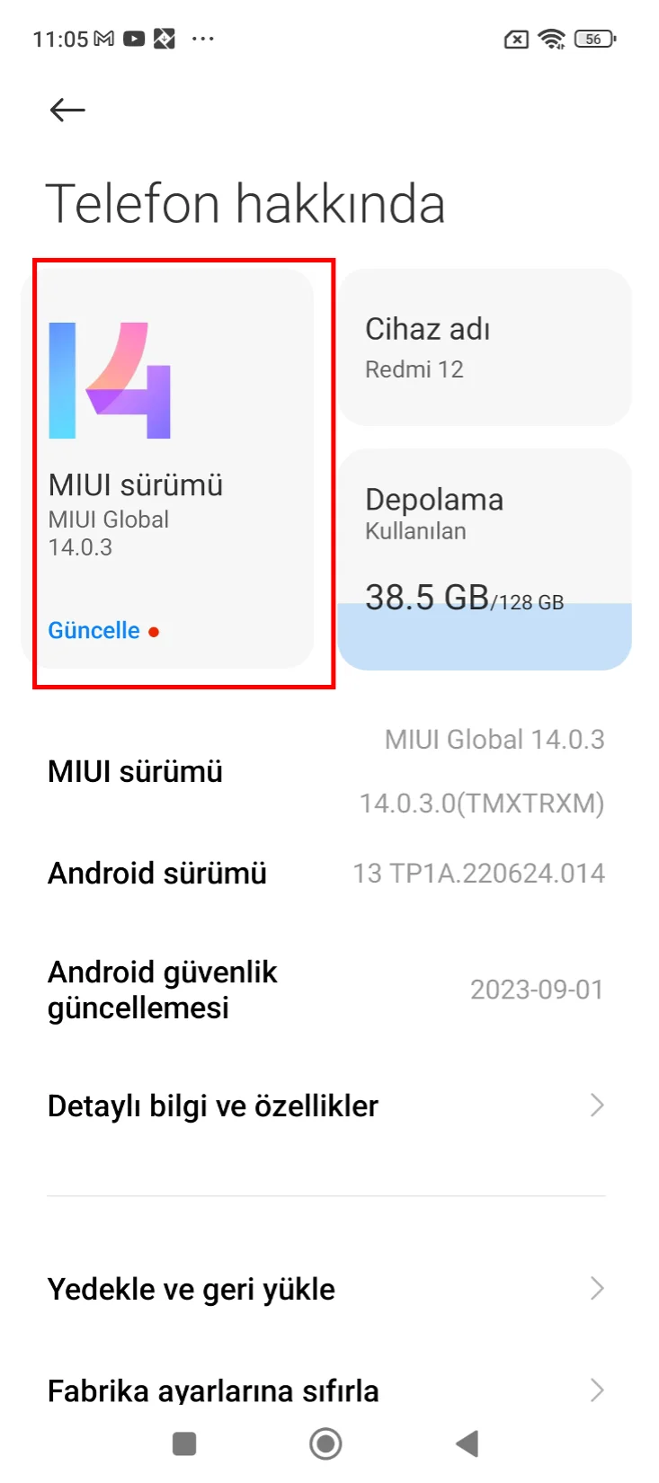 xiaomi güncelleme