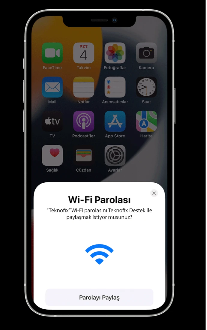 iphone şifre paylaşma