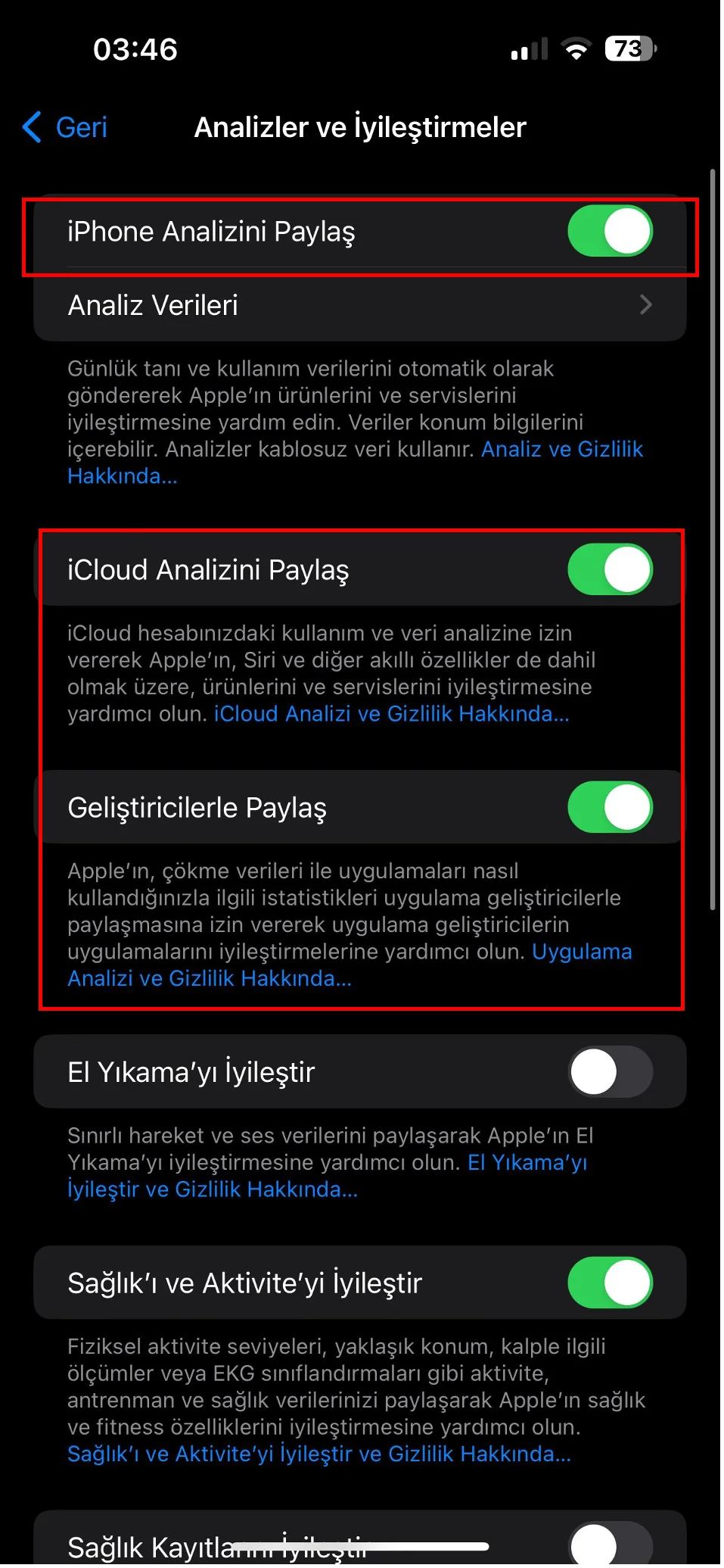 iphone sistem verisi temizleme