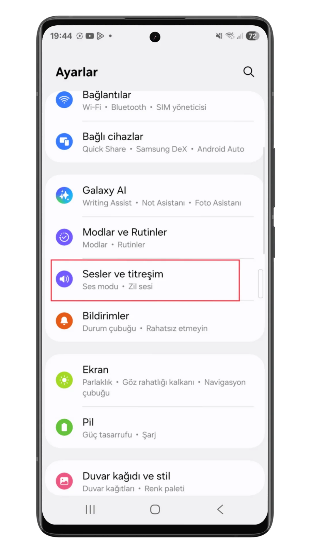 samsung uyandırmak için kaldır