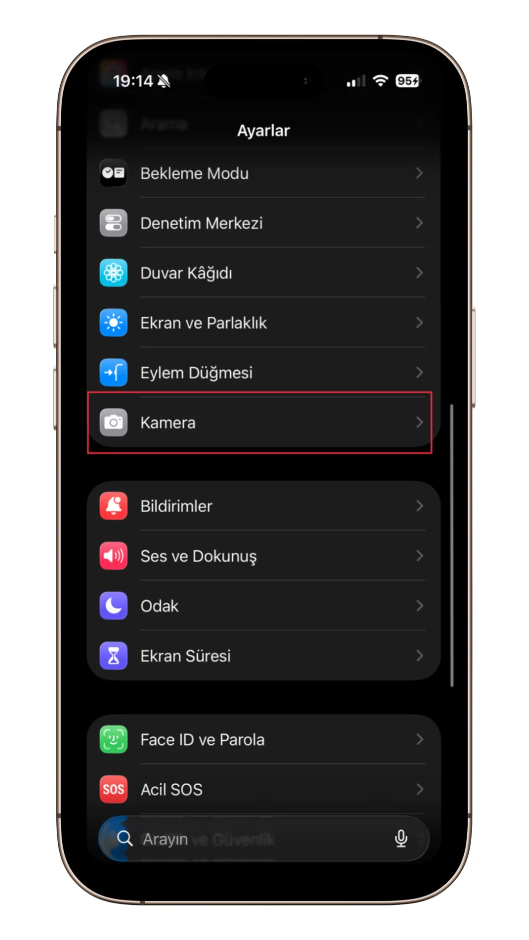 odak ve pozlama kilitleme