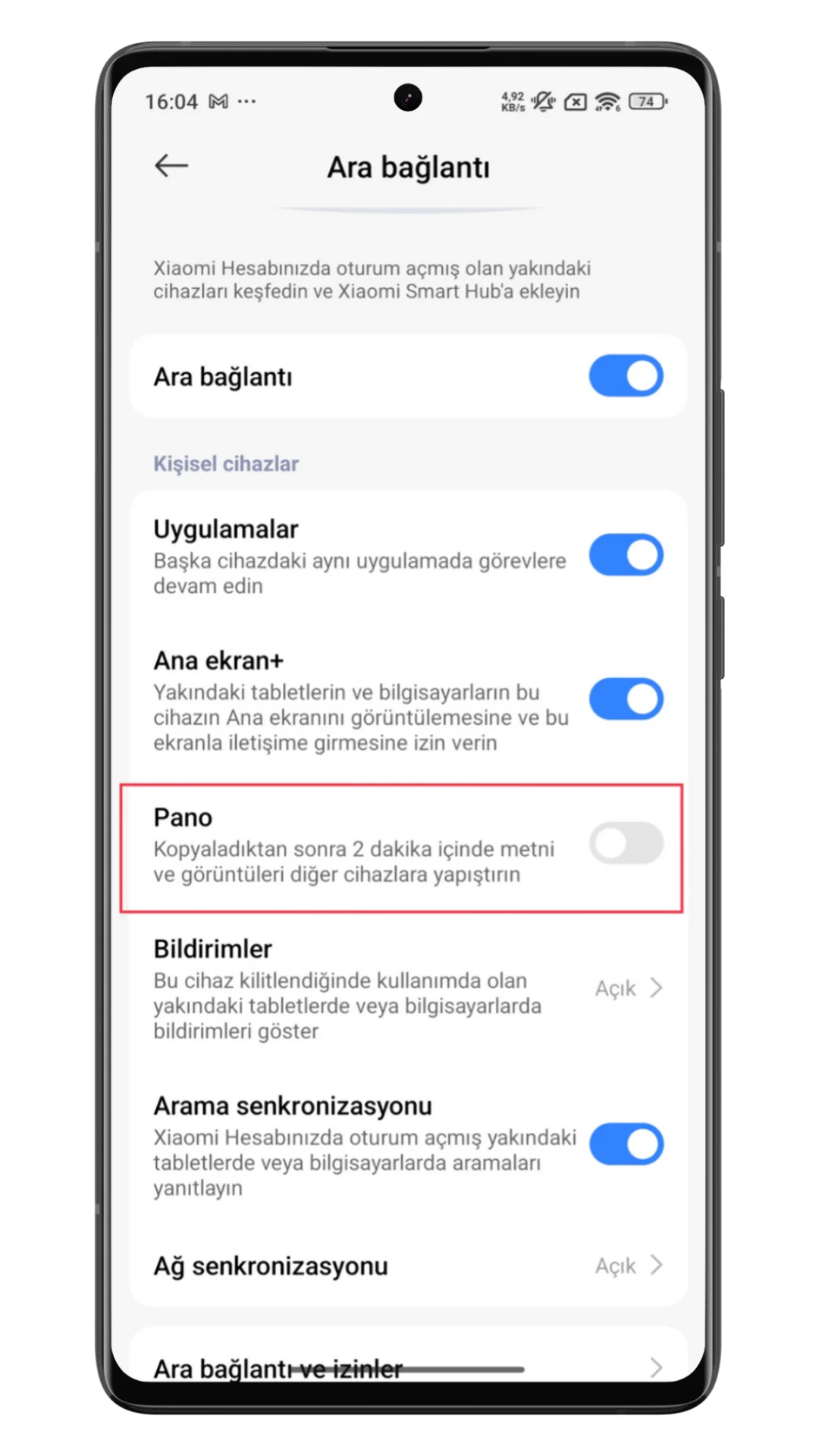 xiaomi pano özelliği
