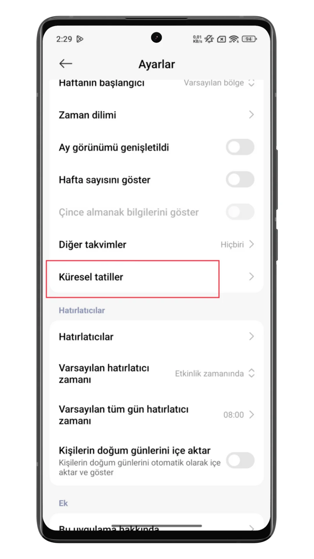 xiaomi küresel tatiller
